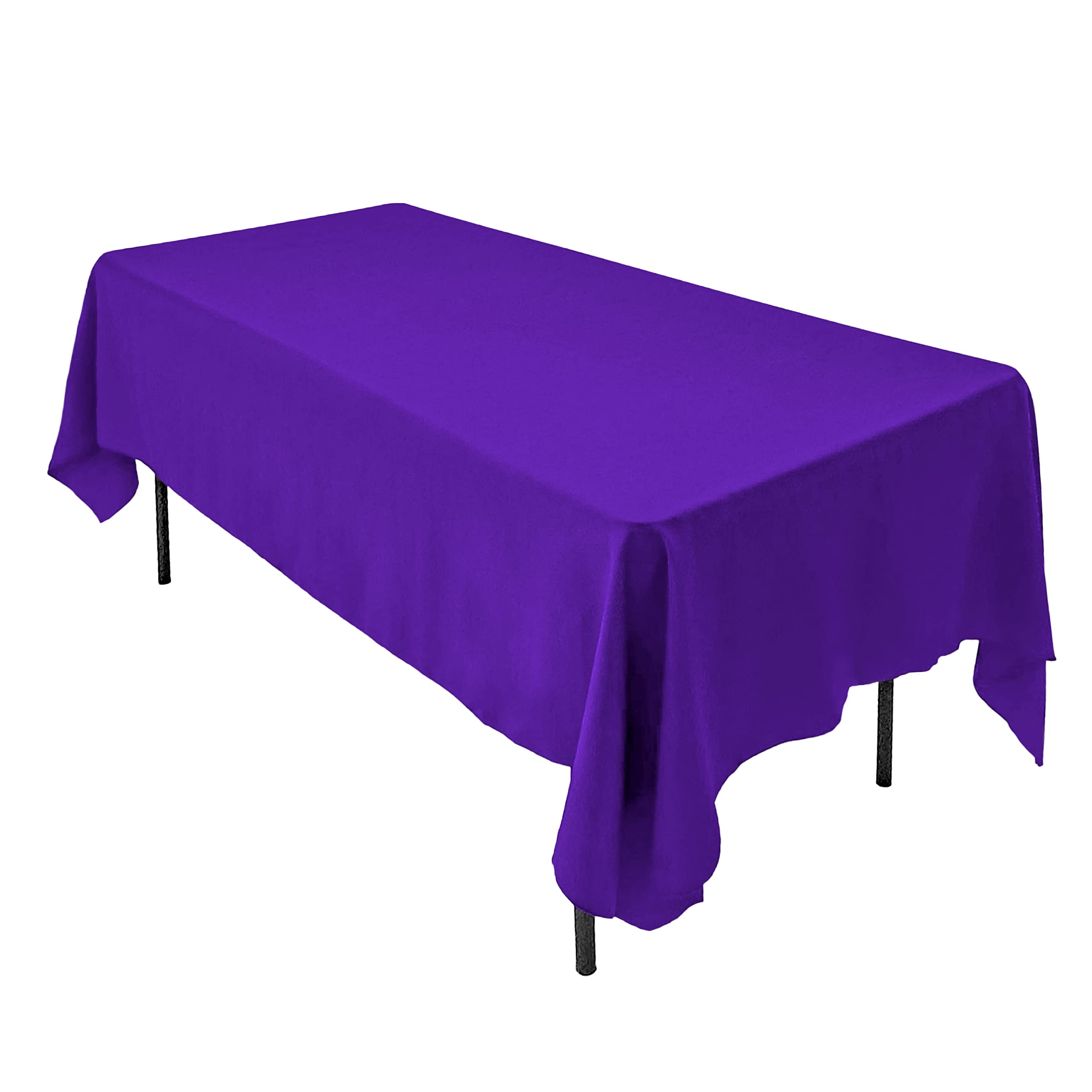 Ak-Trading 60 X 126-Inch Rectangular Polyester Tablecloth - Made In Usa - Purple