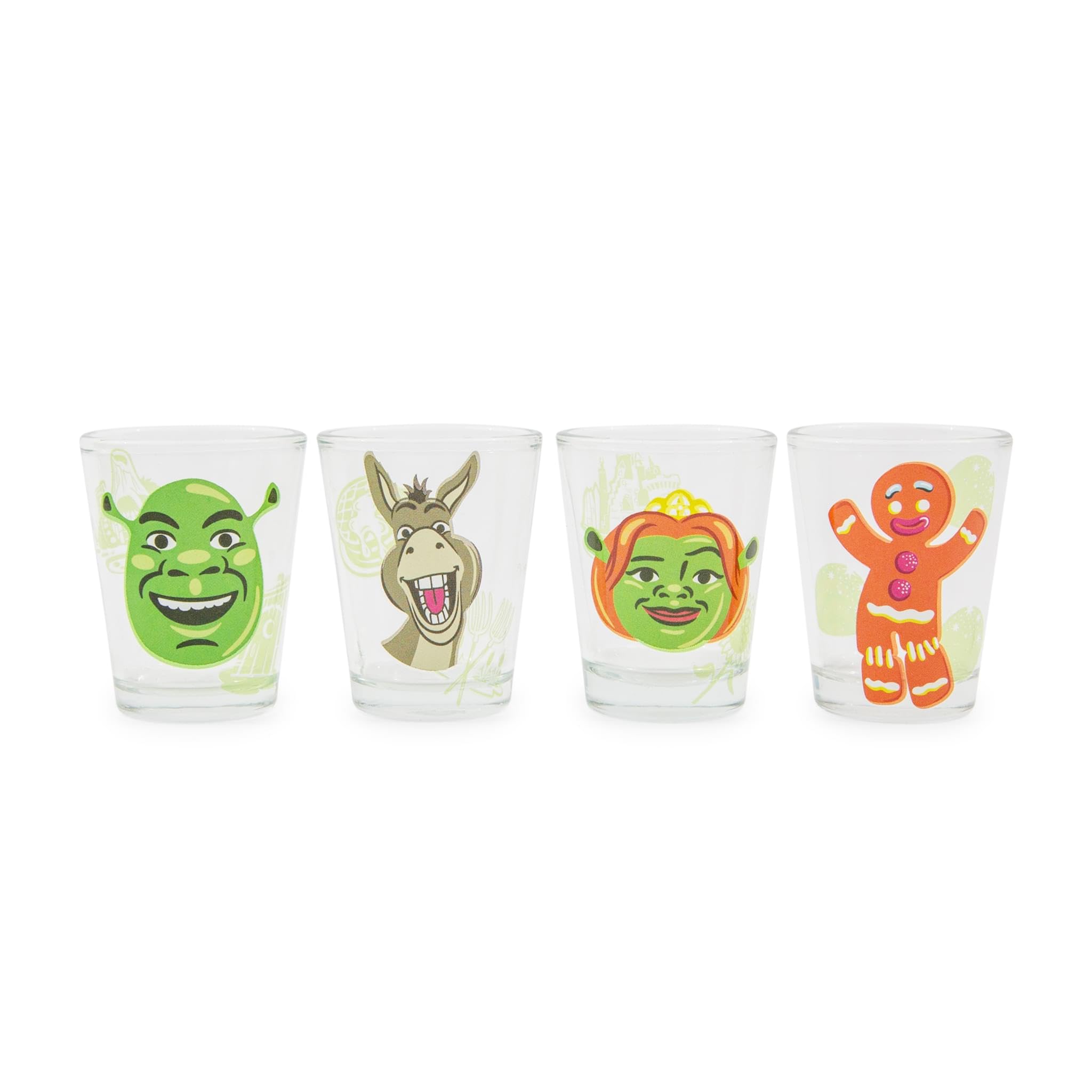 Shrek Characters 2-Ounce Mini Shot Glasses  Set Of 4