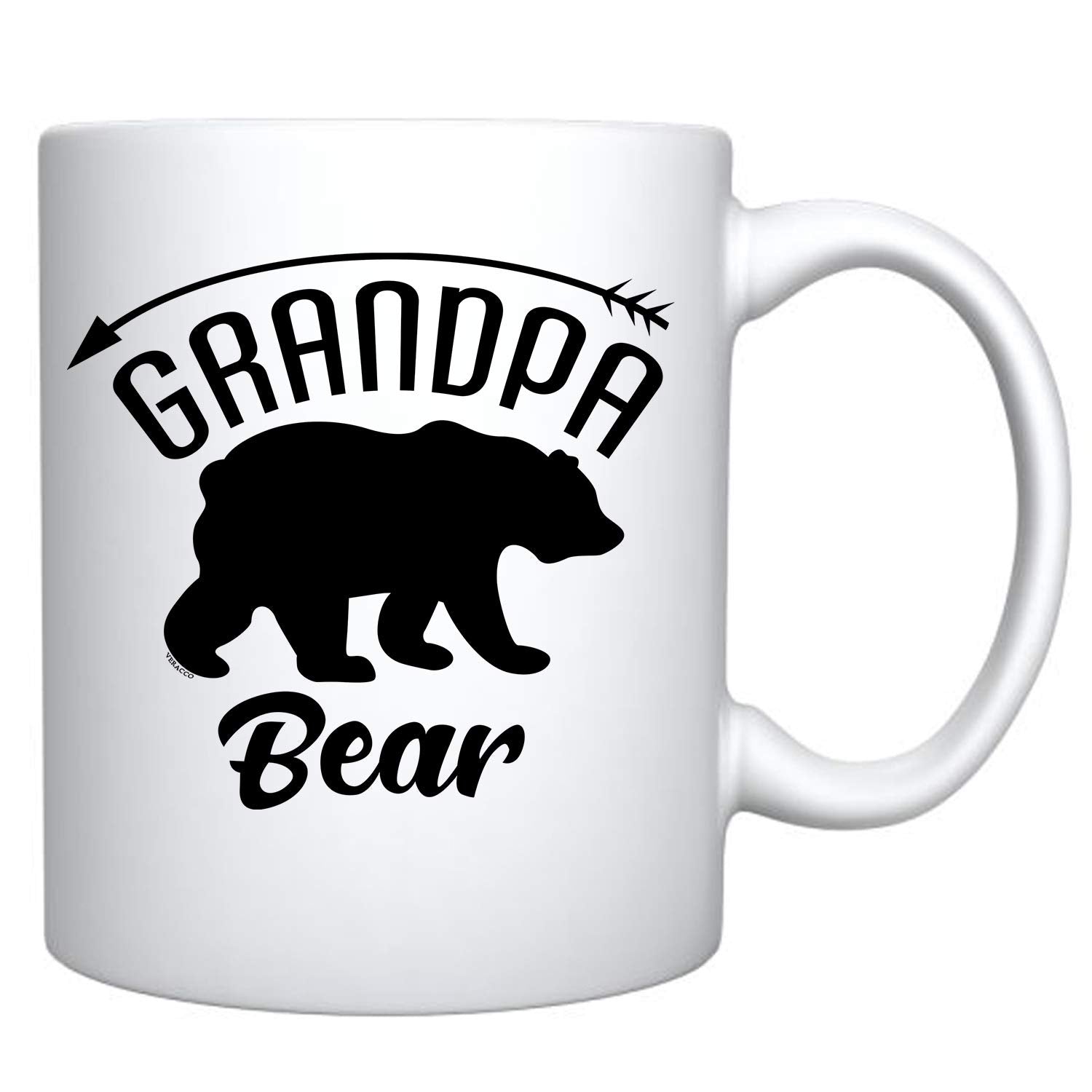 Veracco Grandpa Bear Ceramic Coffee Mug Funny Fathers DayGifts (White, Ceramic)