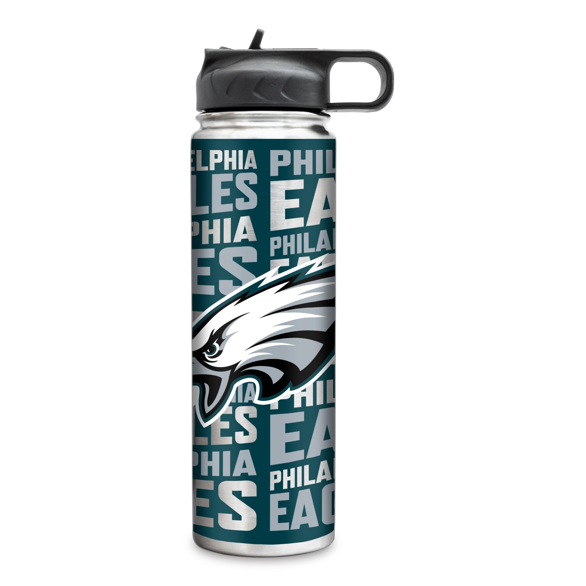Rico Industries NFL Football Philadelphia Eagles 22oz Stainless Steel Tumbler with Lid - Great For Coffee, Tea, Water or Cocktai