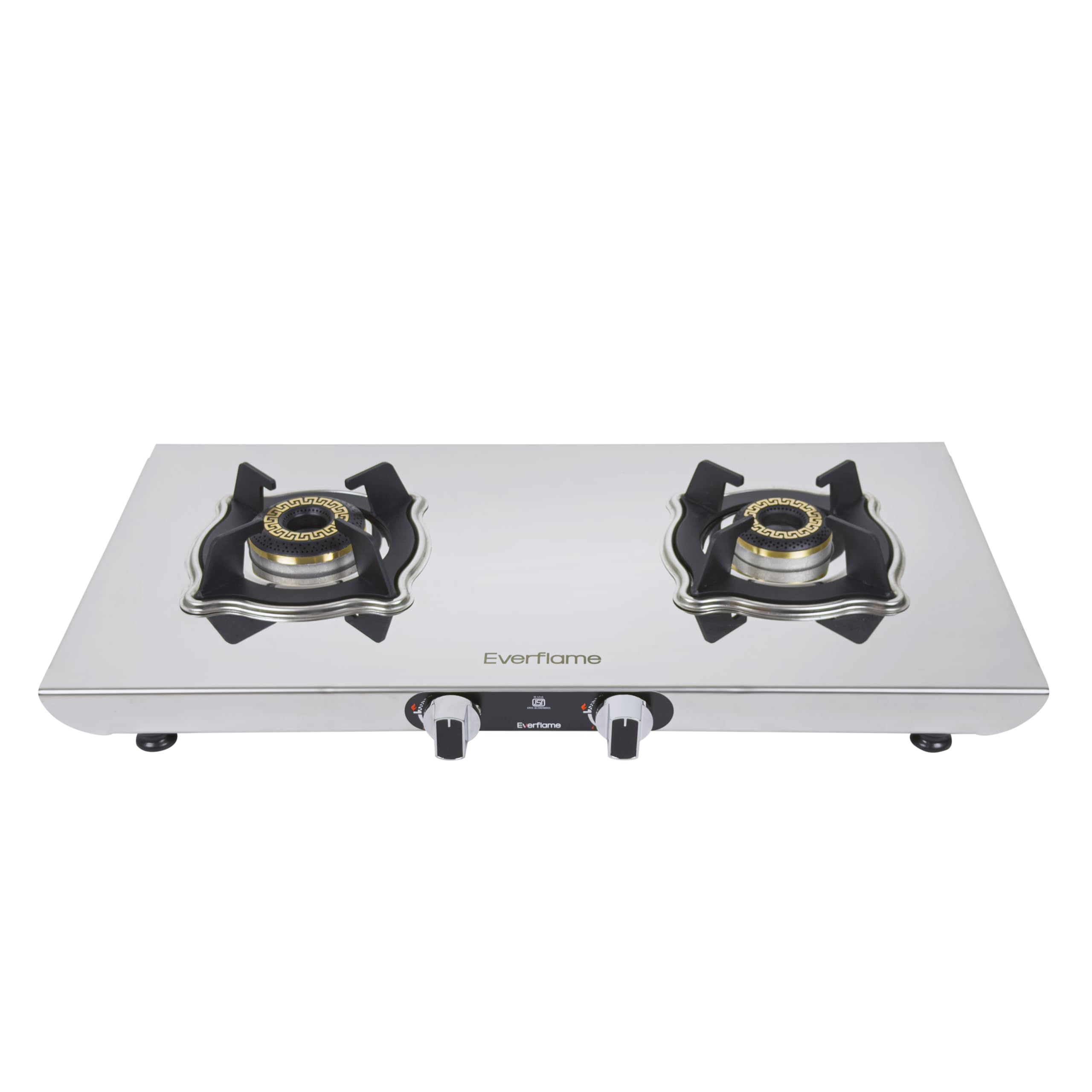Everflame Marvel 2 Burner Gas Stove | Manual Ignition | 6G Series Brass Burner | Isi Certified Ss Cooktop | 5 Years Warranty On 