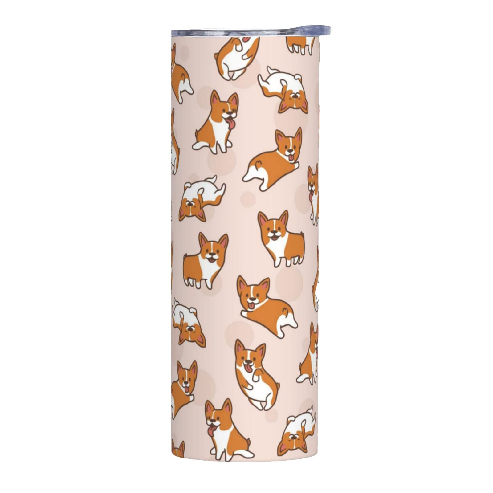 Makachen Dog Corgi Stainless Steel Vacuum Insulated Coffee Tumbler Cup Travel Mug 20 OZ For Home, Office, Sport, Party, Gifts