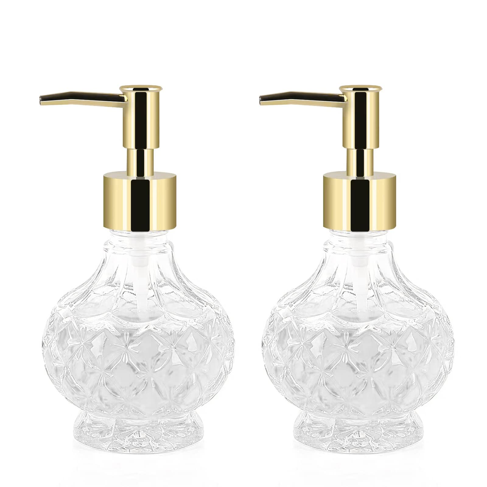 Retyion Glass Soap Dispenser Hand Soap Dispenser Soap Dispenser Bathroom With Rust Proof Pump For Kitchen Dish Soap, Hand Soap,