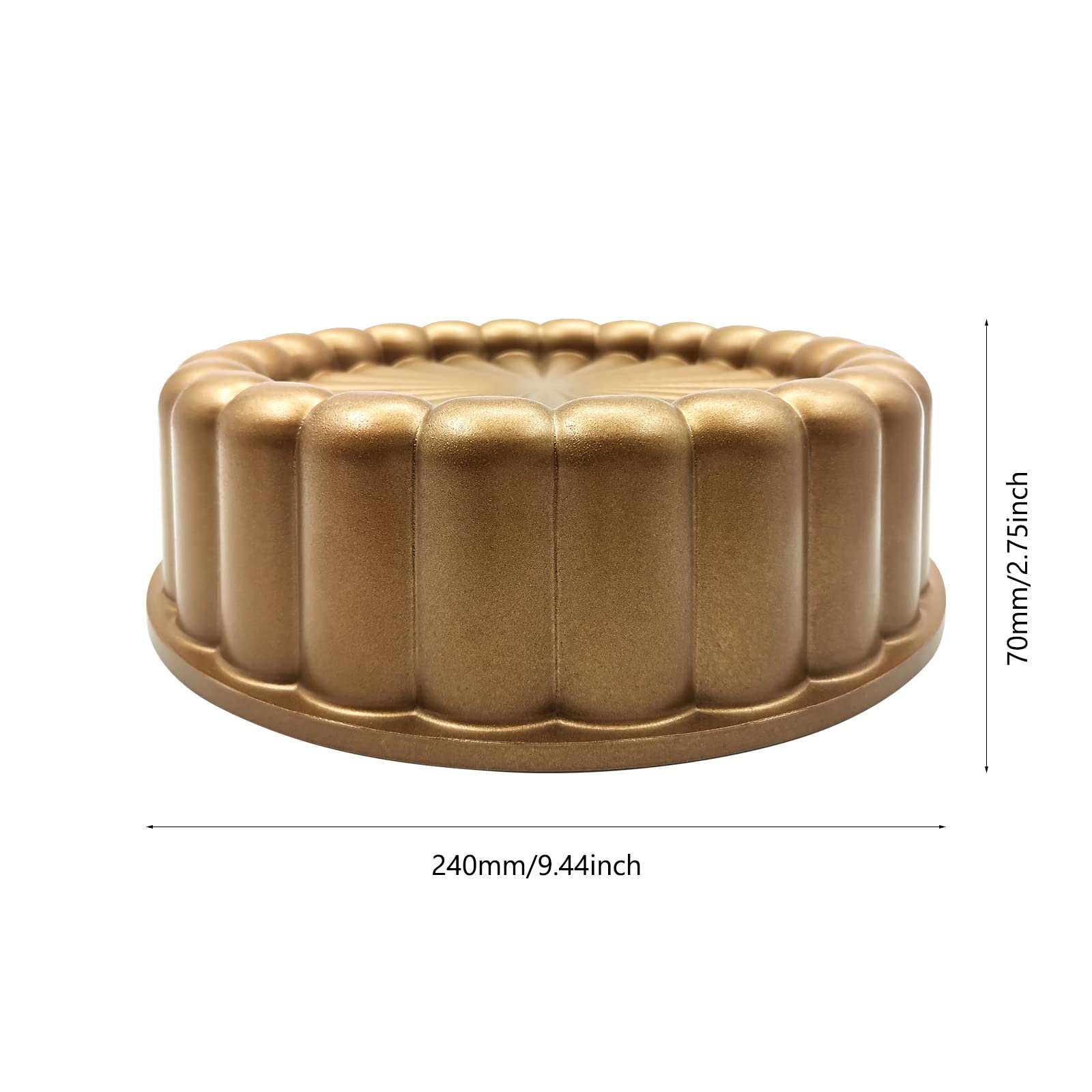 Wbjkzjd Charlotte Cake Mold, 9 Inch Cake Pan Aluminium Kitchen Accessories Decoration Christmas Wedding Valentines 3D Charlotte