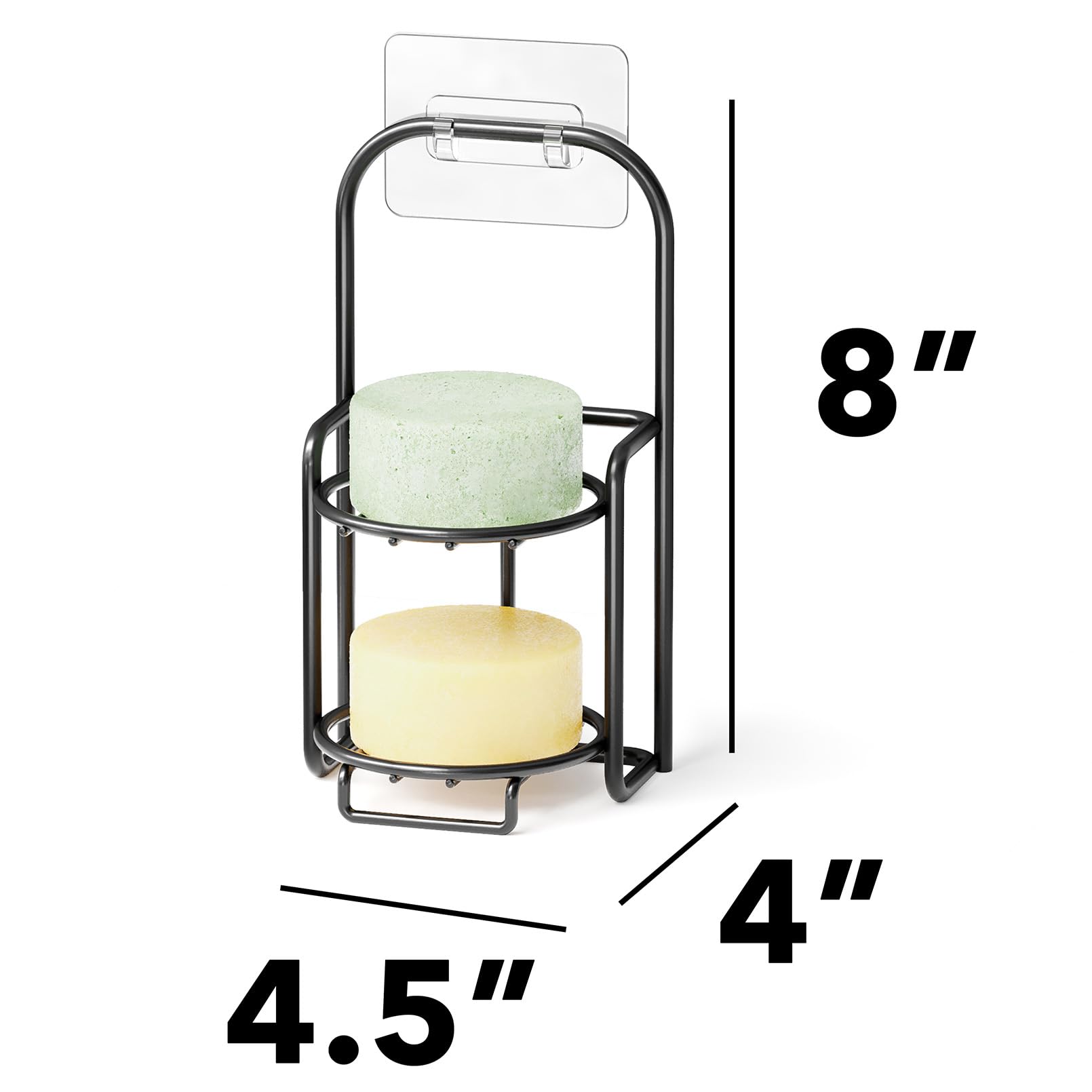 Spaceaid 2 Tier Shampoo Bar Holder For Shower, Self Draining Soap Bar Holders Caddy For Bathroom Wall And Kitchen Sink, Shampoo