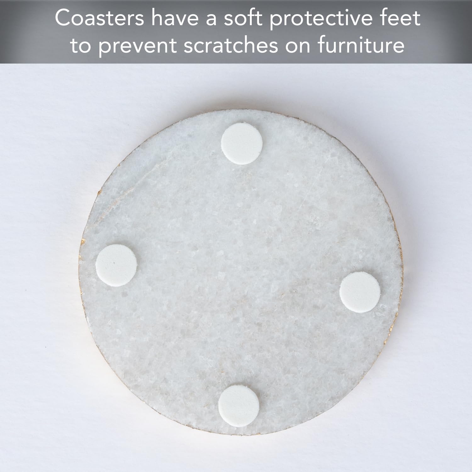 Thirstystone Marble Coasters, 4'' X 4'' X 1.5'', Round