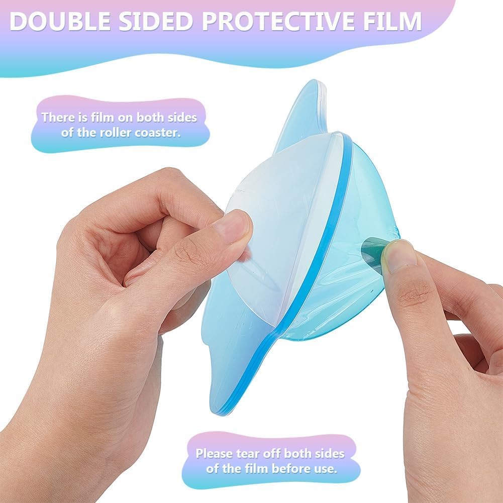 FINGERINSPIRE 2Pcs Cloud Shaped Acrylic Coaster 5.1x6.4inch Clear Iridescent Irregular Coaster Creative Decorative Plate Coaster for Kitchen Counter  Dresser  Office Desk