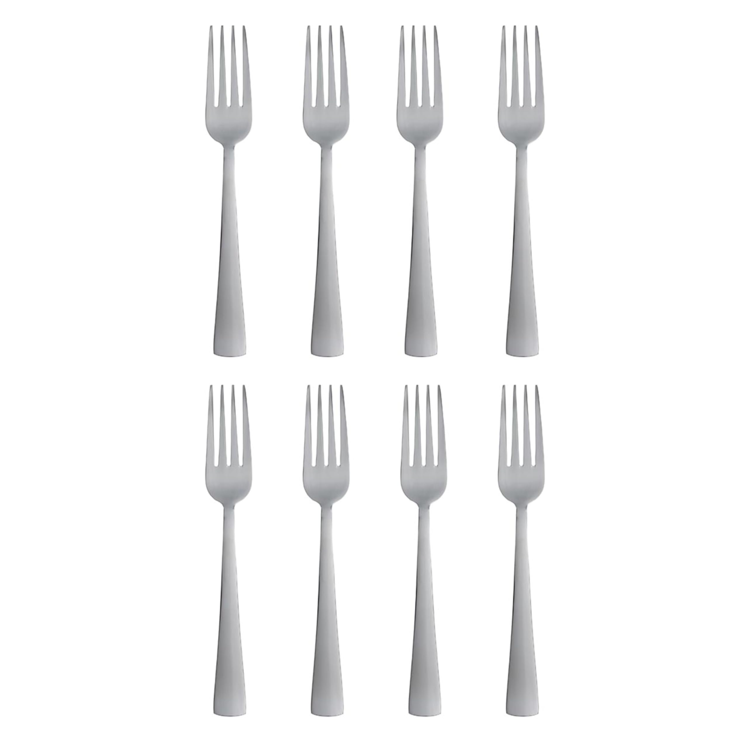 Oneida Zinc Everyday Flatware Dinner Forks, Set Of 8, 18/0 Stainless Steel, Silverware Set, 1.4 X 3.75 X 8.5 Inches