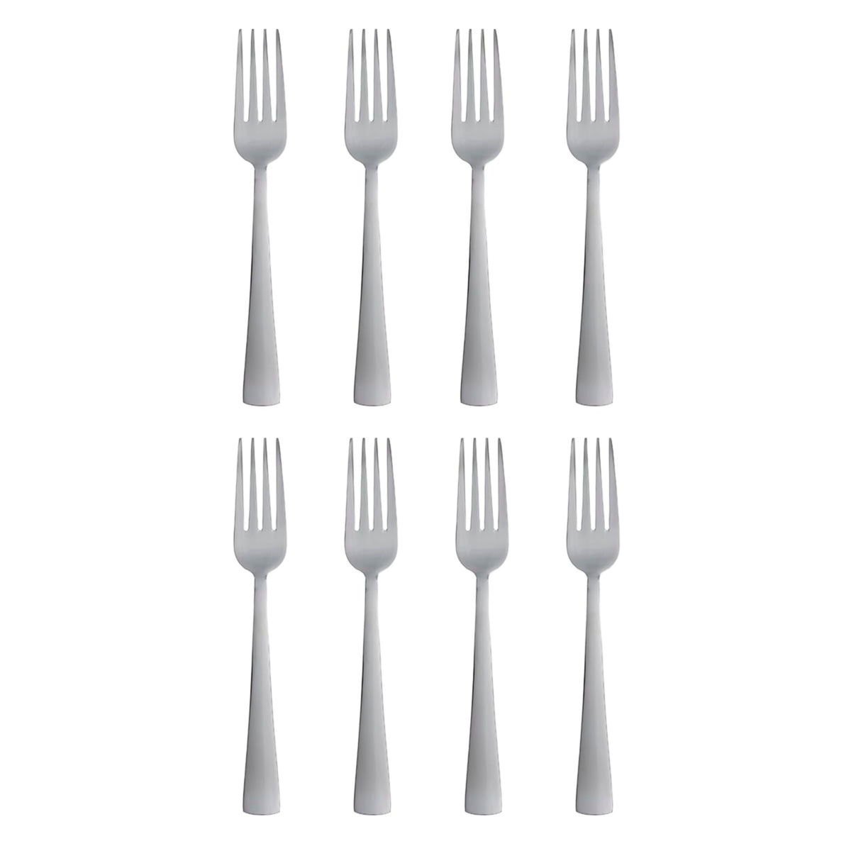 Oneida Zinc Everyday Flatware Dinner Forks, Set Of 8, 18/0 Stainless Steel, Silverware Set, 1.4 X 3.75 X 8.5 Inches