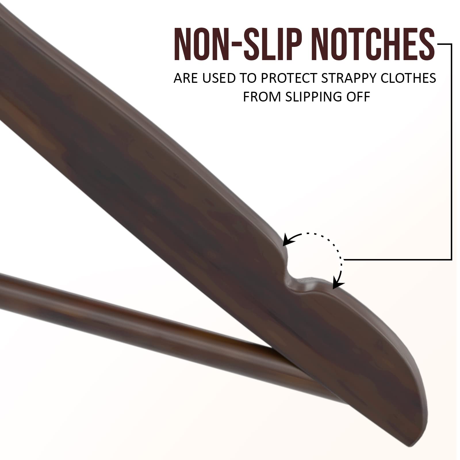 Utopia Home Premium Wooden Hangers 30 Pack - Durable & Slim Coat Hanger - Suit Hangers with 360-Degree Rotatable Hook - Wood Hangers with Shoulder Grooves (Vintage Color)