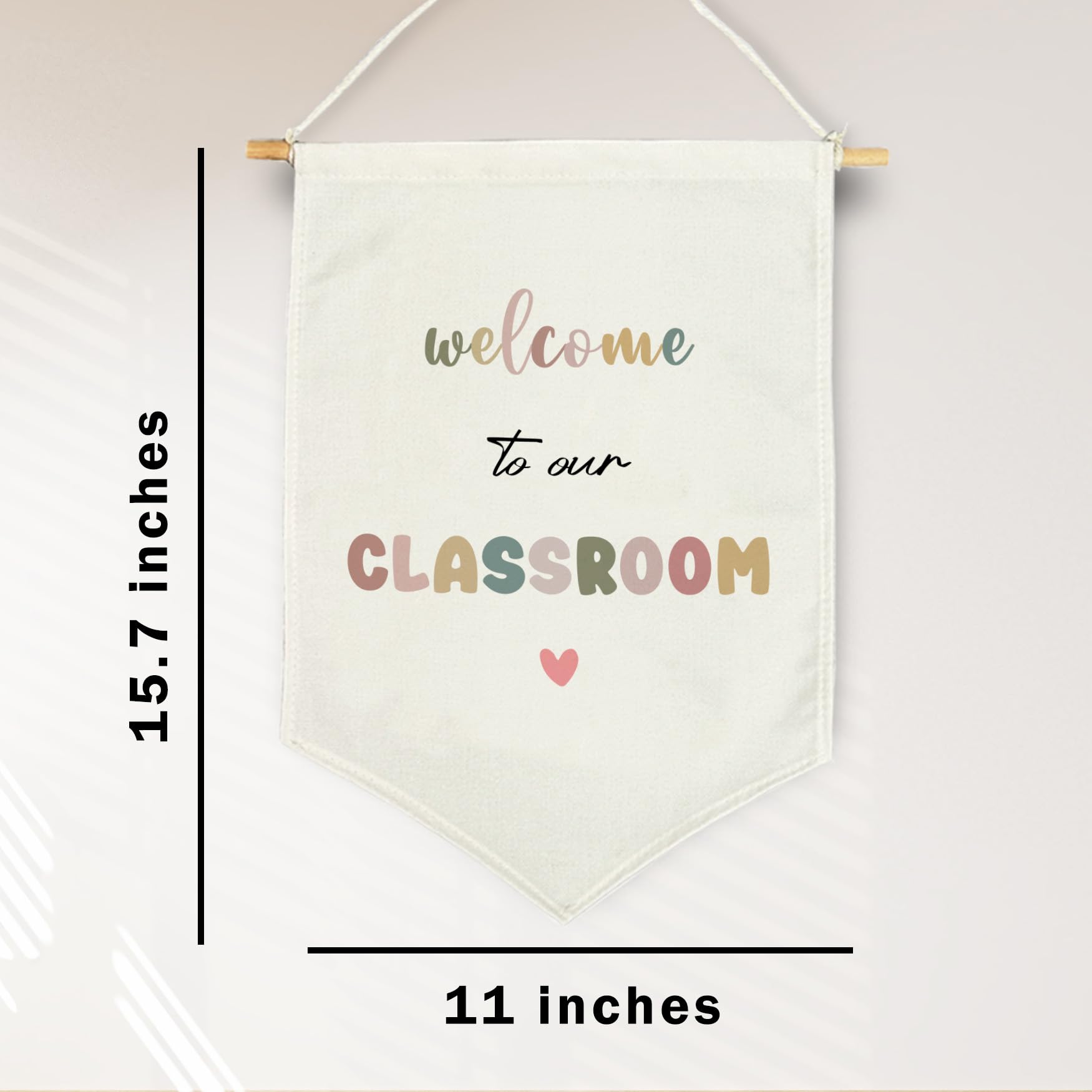 Boho Classroom Wall D  Cor, Welcome To Our Classroom Hanging Pennant Flag, Back To School Wall Banner, Teacher Gift, School Wall
