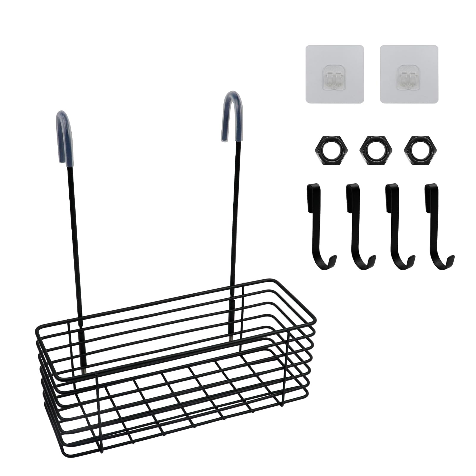 Antrader Hanging Shower Rack,Shower Caddy Hanging,Hung On The Faucet Or The Door,The Back Hook Can Be Rotated,No Drilling,304 St