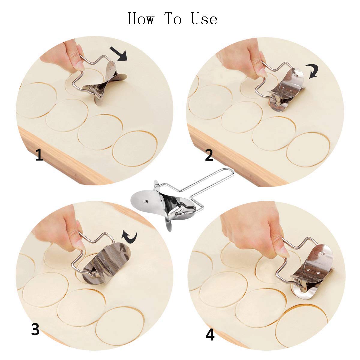 Wetest Stainless Steel Dumplings Maker, 1 Dumpling Skin Maker 2 Dumpling Molds