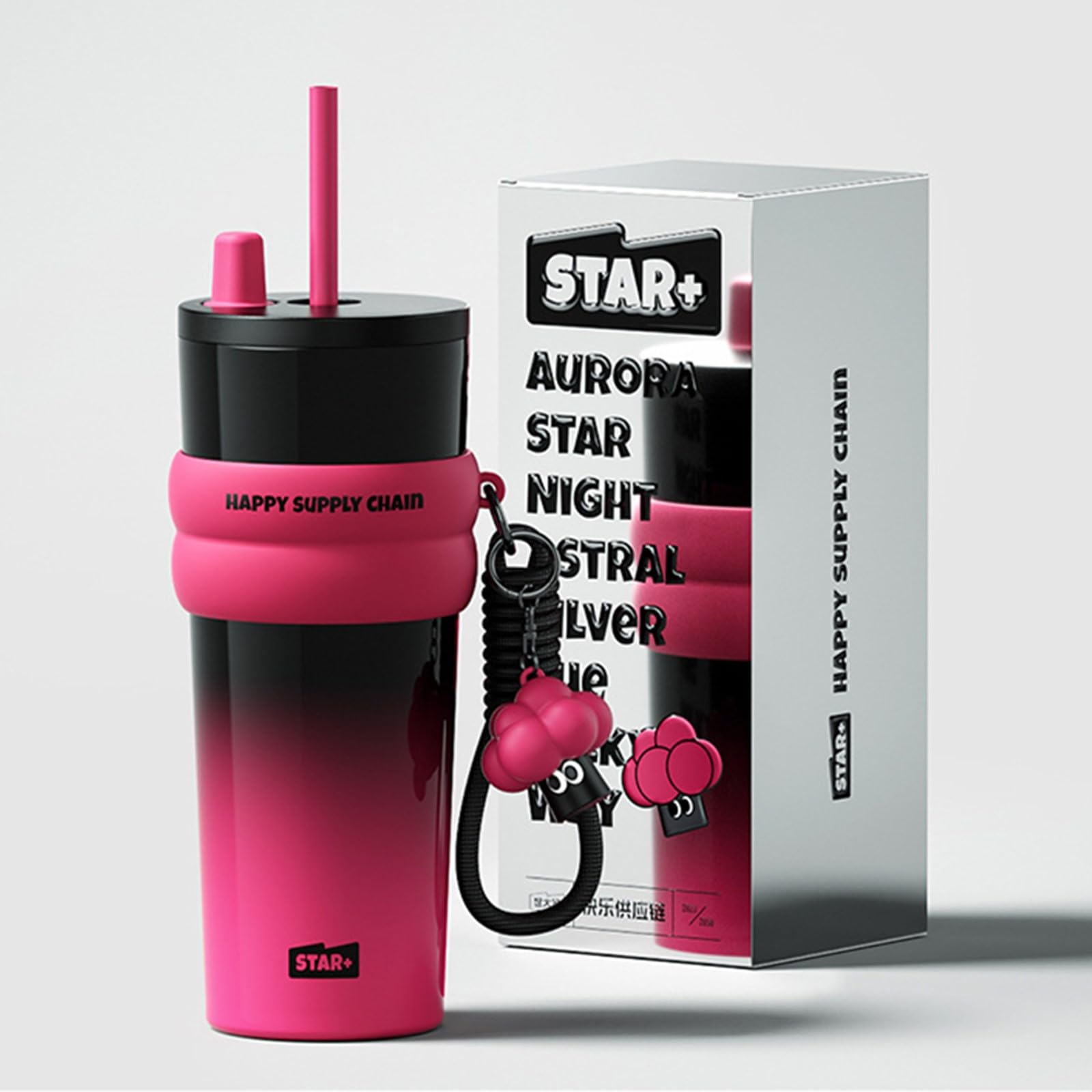 Gerrit 710ml large capacity 316 stainless steel thermos cup, coffee cup with straw, student cup, portable sports travel car cup 
