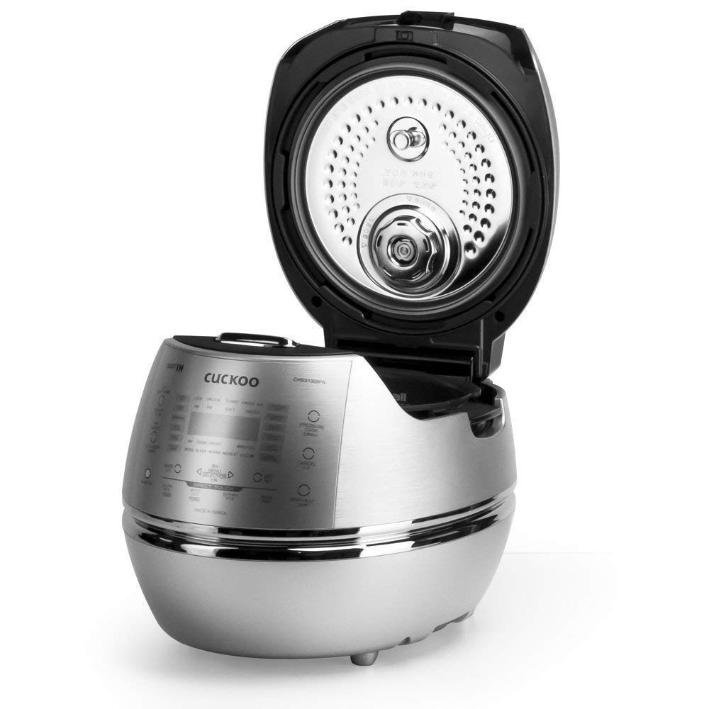 Cuckoo Electric Induction Heating Rice Pressure Cooker 10 Cup Full Stainless Steel Interior With Non-Stick Coating-3-Language Vo