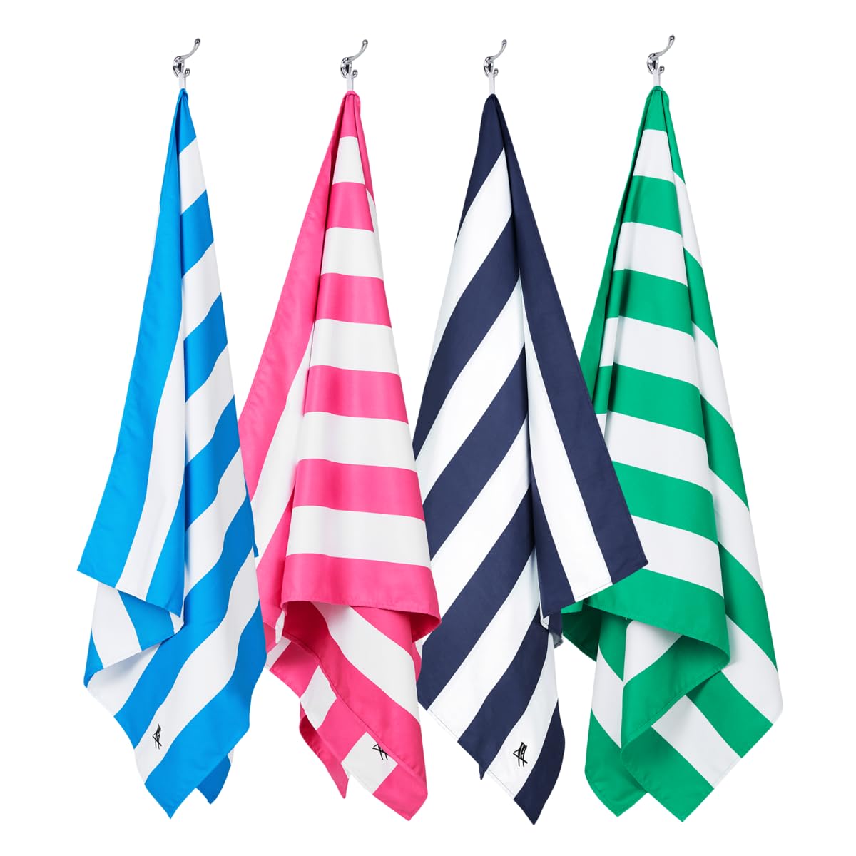 Dock & Bay Beach Towel - Quick Dry, Sand Free - Compact, Lightweight - 100% Recycled - Includes Bag - Cabana - Set G (4), Large