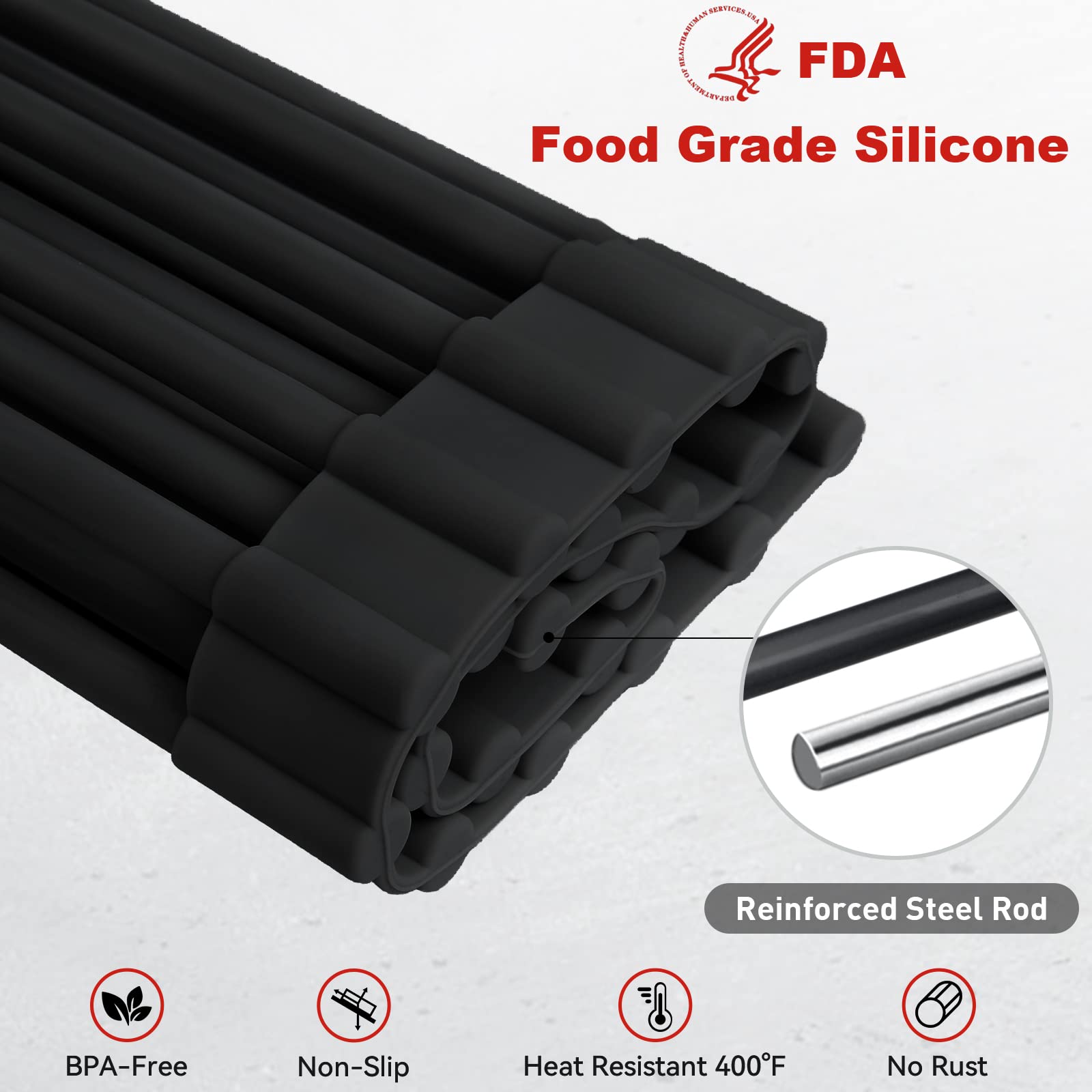 Merrybox 20.5 '' X 13 '' Roll Up Dish Drying Rack Silicone Wrapped Over The Sink Dish Drying Rack Multipurpose Foldable Sink Dry