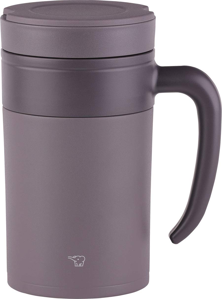Zojirushi Se-Kae48Ta Stainless Tea Tumbler With Handle, 16-Ounce, Brown