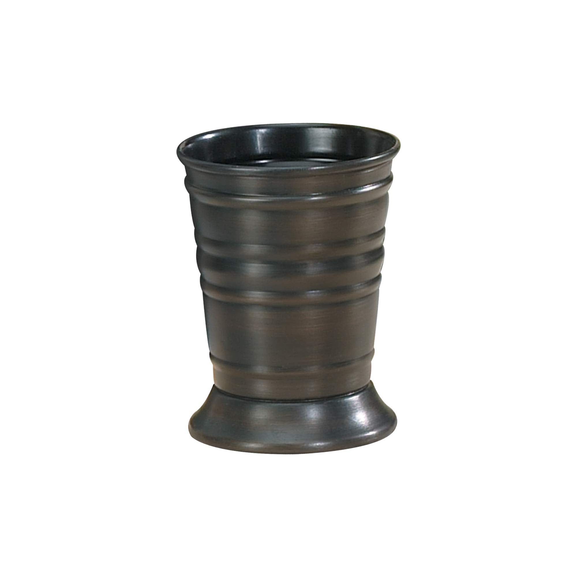 Nu Steel Bogart Metal Tumbler, Makeup Brush Holder And Toothbrush Cup For Bathroom, Countertop, Desk, Dorm, College, And Vanity-