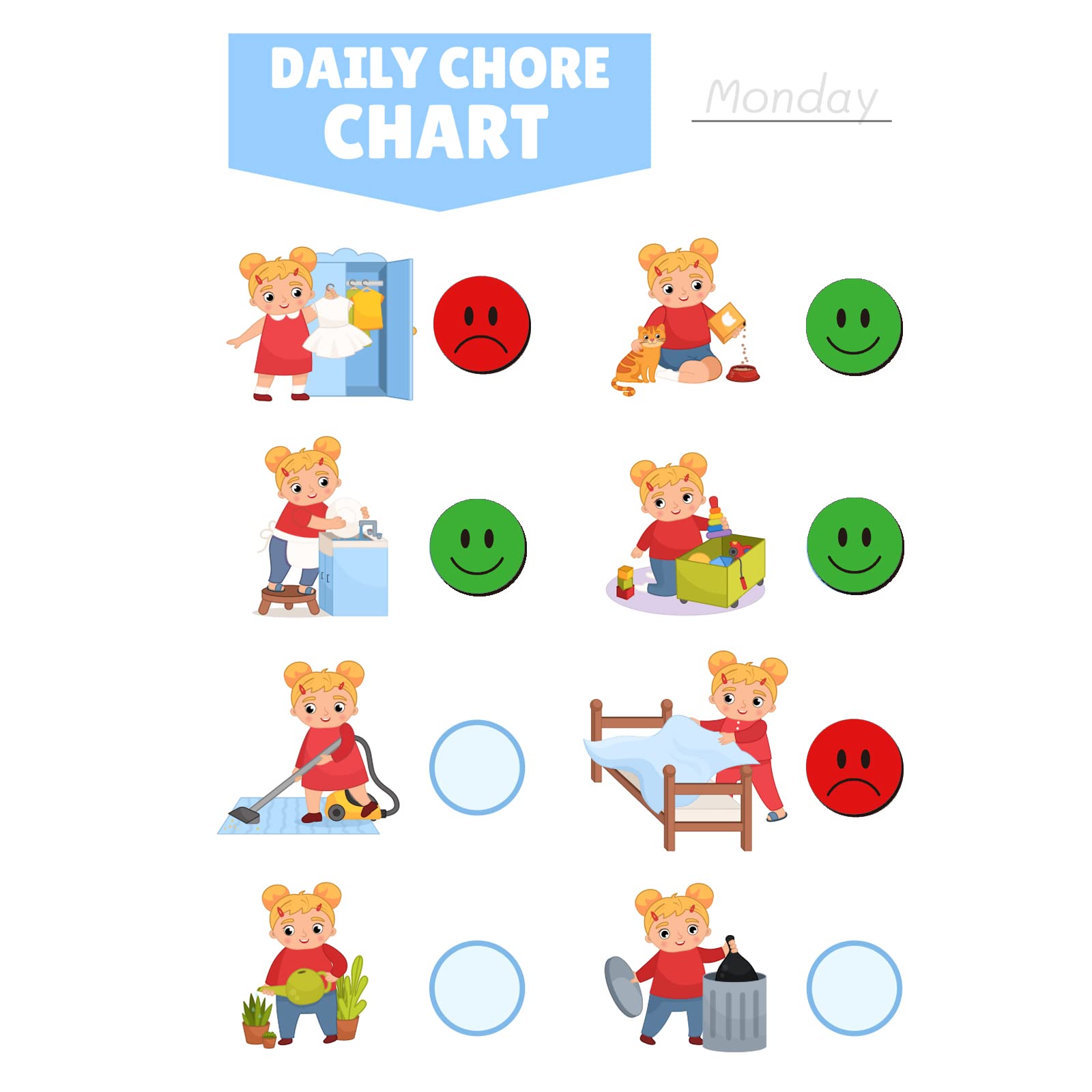 Kaarp Double Sided Smiley Face Magnets For Whiteboard, Red Magnets And Green Magnets In One (1 Inch) (Xl003)