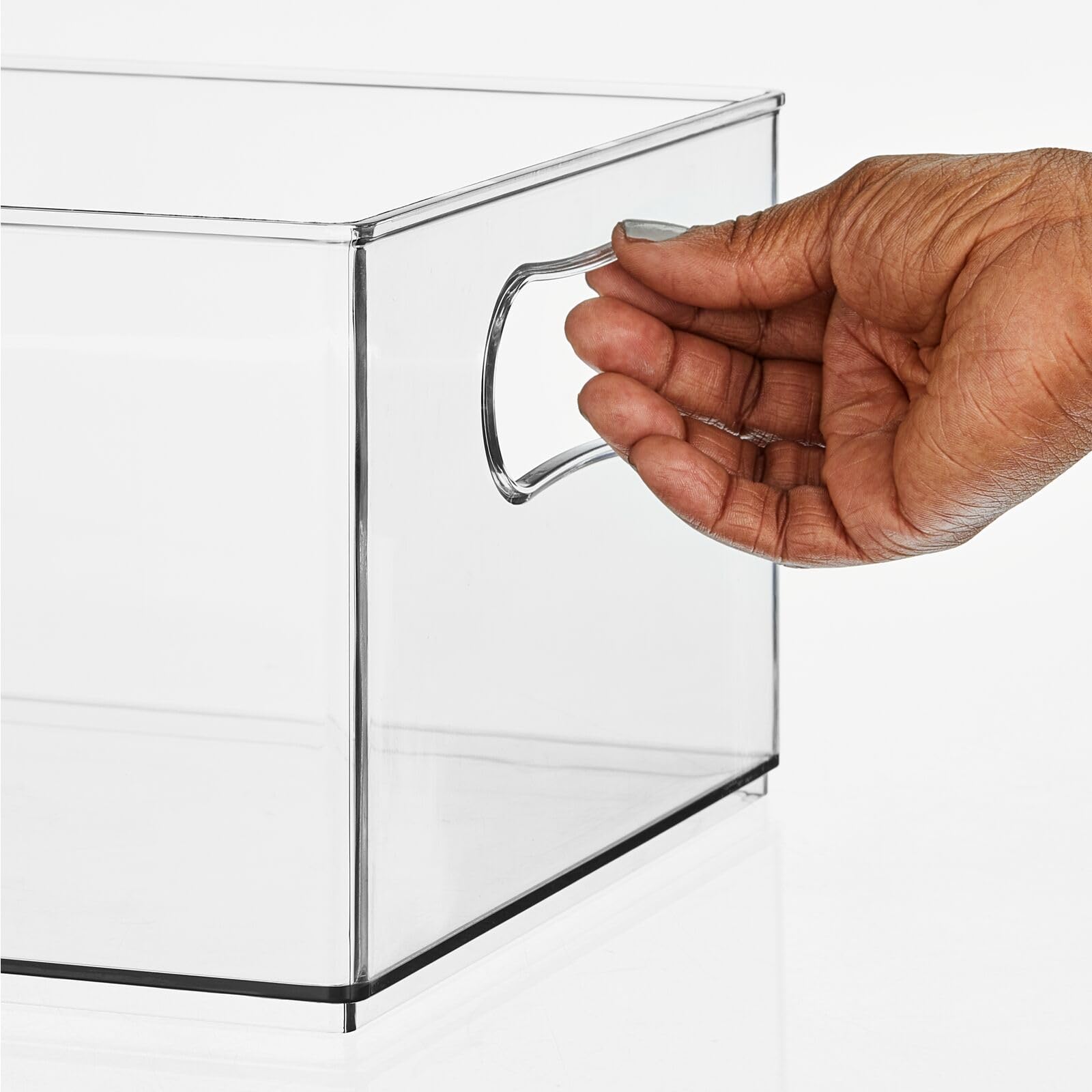 Mdesign Deep Plastic Stackable Storage Organizer Container Bin, Bath And Shower Organization For Cabinet, Cupboard, Shelves, Cou