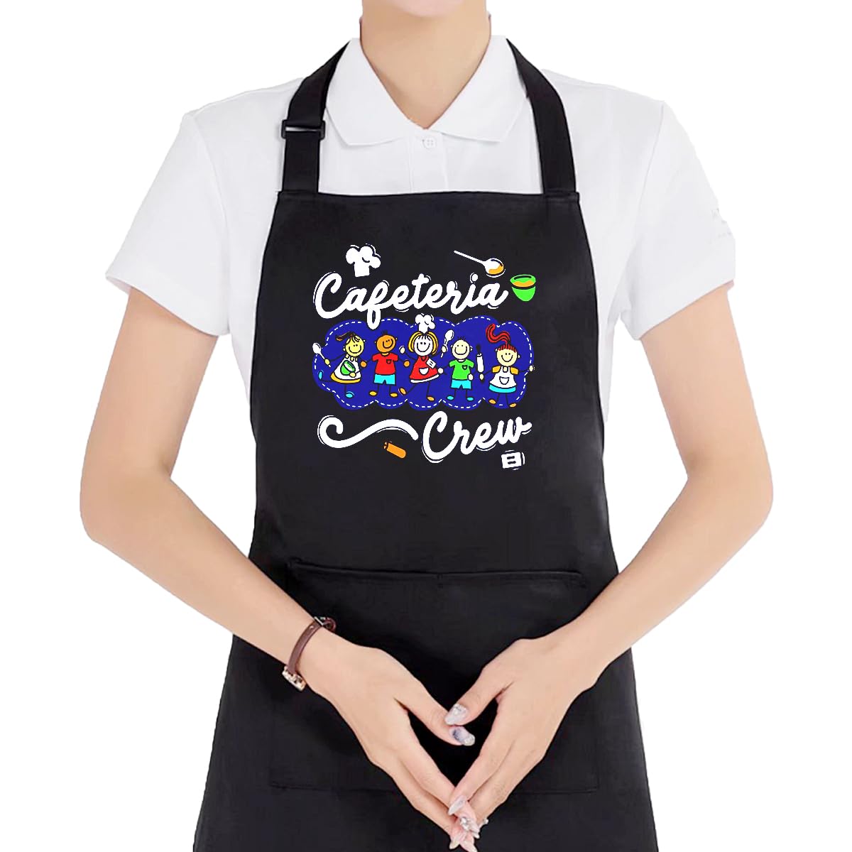 Uinwk Cafeteria Crew Staff Cooking Aprons For Women With 2 Pockets  Cafeteria Worker Gifts, Lunch Lady Gifts, Cafeteria Worker