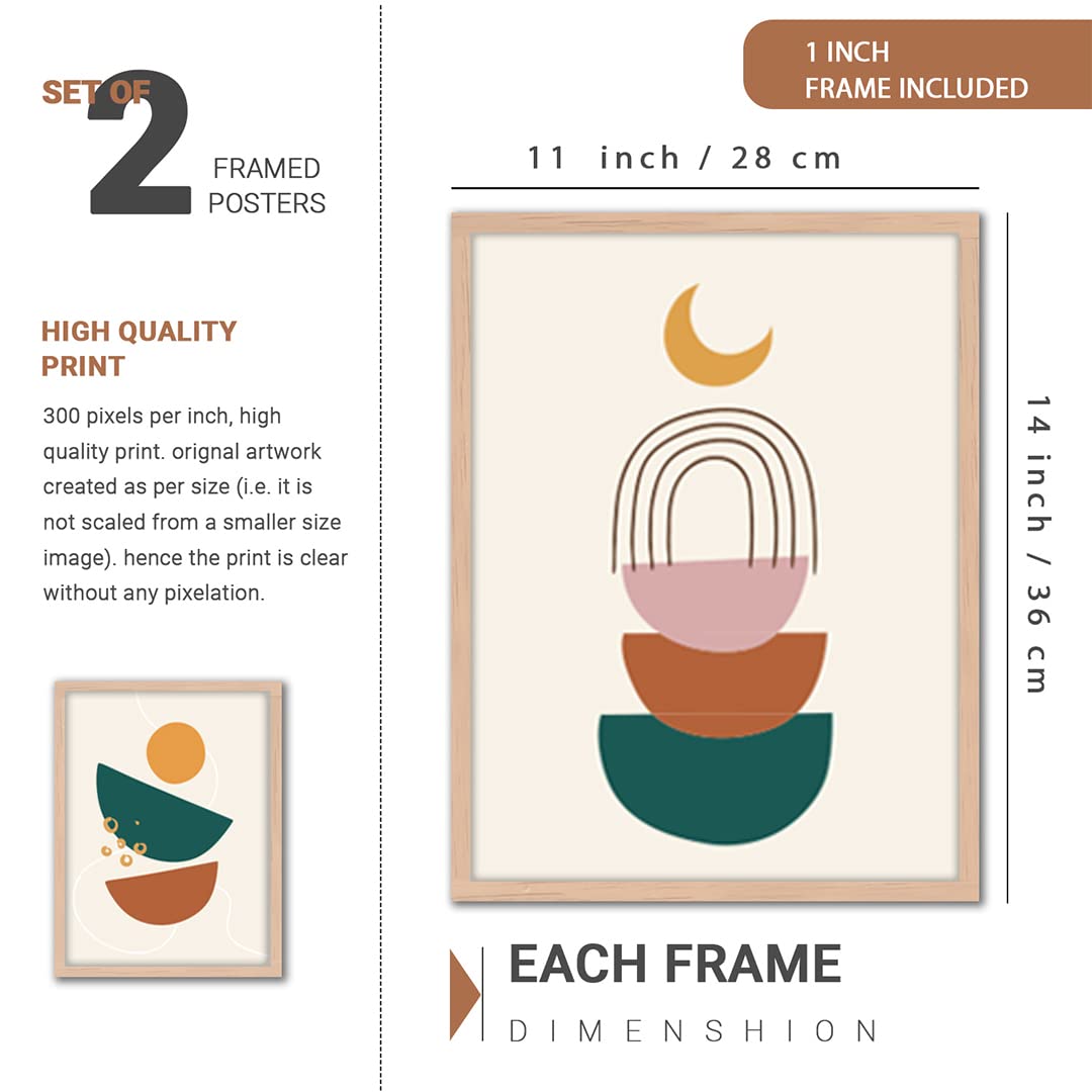 Noworries Modern Illustration Art Paintings For Wall Decoration- Framed Posters For Living Room - Quote Wall Paintings/Text Wall