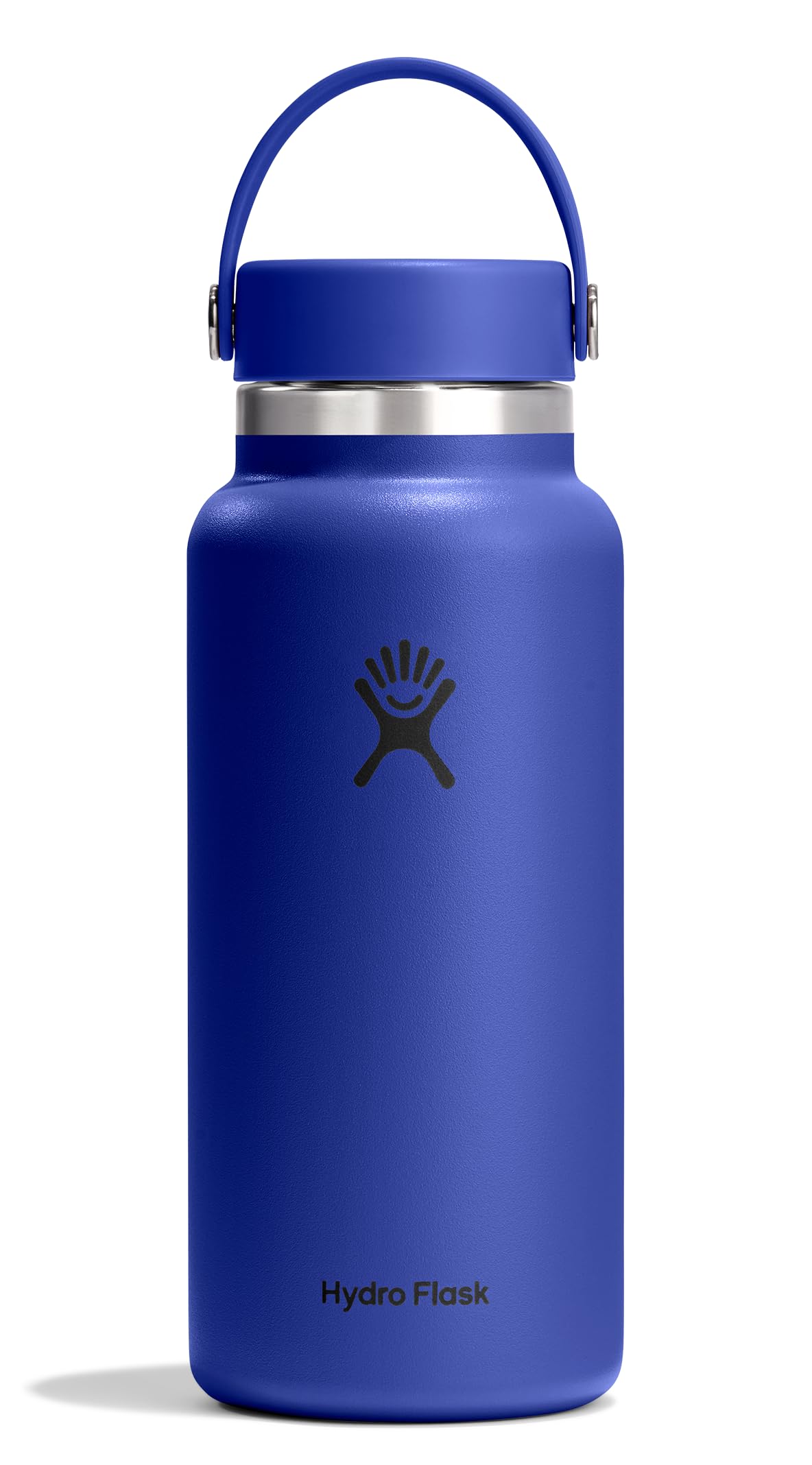 Hydro Flask Water Bottle - Insulated Stainless Steel - Wide Mouth Flex Lid, Non Spill, Leakproof and Refillable in 32 Oz Capri B