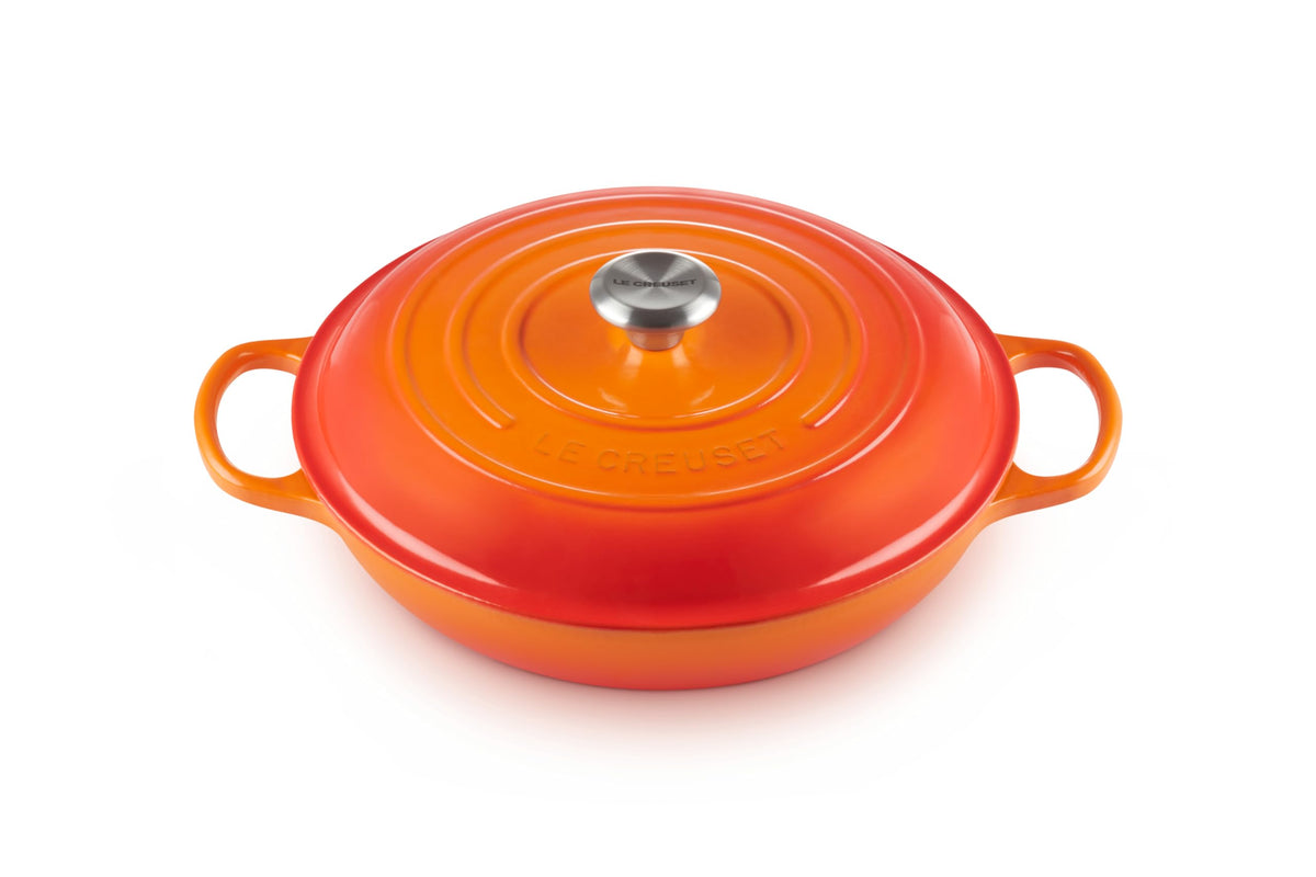Le Creuset Enameled Cast Iron Signature Braiser, 3.5 Qt., Flame