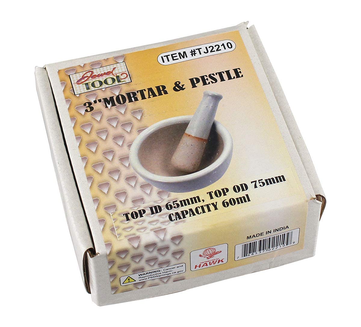 Jewel Tool 3'' Ceramic Bowl And Pestle | 150Ml Capacity | Great For Crushing & Grinding In Kitchen Or Laboratory | Grinds Powder