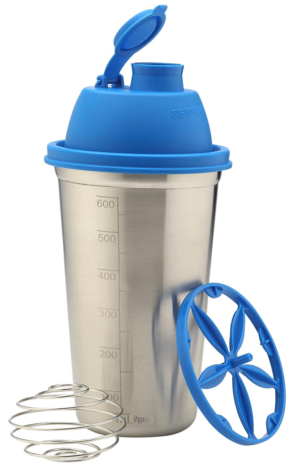 SignoraWare Shake n Shake Stainless Steel Protein Shaker Bottle for Pre-Post Workout | Water Bottle | With Blending Wheel and Wh