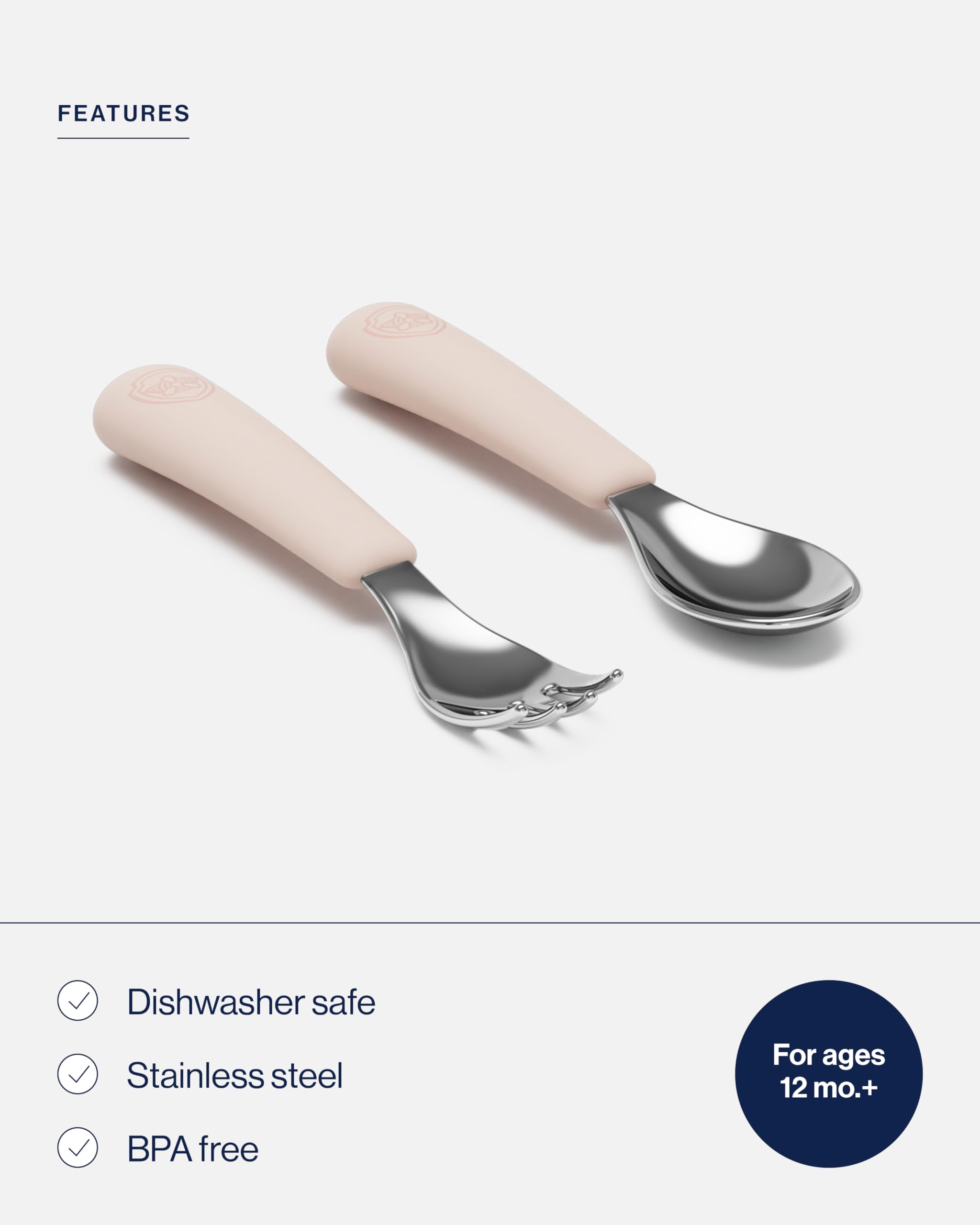 Lalo PAW Patrol Utensils - Toddler Fork and Spoon Set - Stainless Steel and Silicone Ergonomic Toddler Utensils - Children Safe