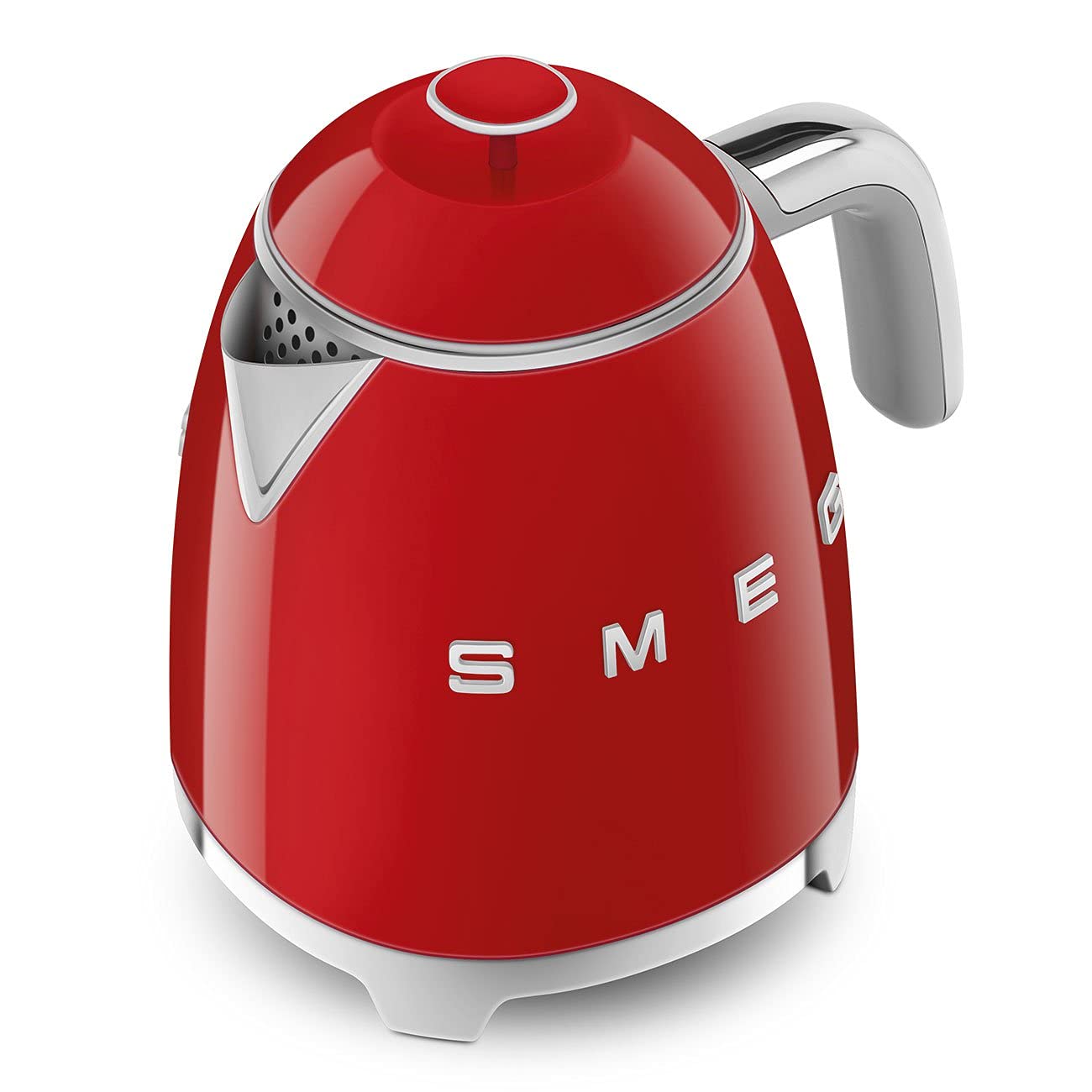 Smeg Mini 50'S Retro Style 3 Cup Electric Kettle With Double Wall Anti Slip Base And Water Level Indicator (Red)