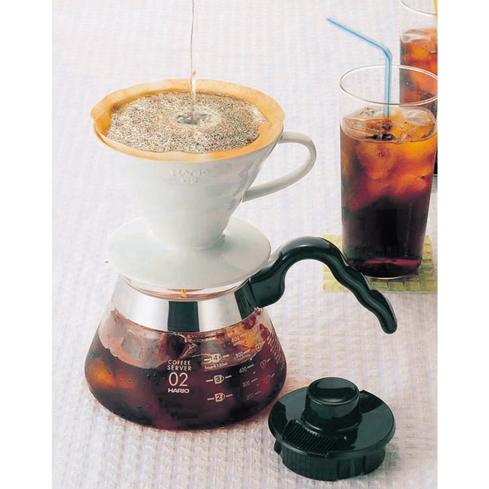 Hario V60 Ceramic Coffee Dripper, Size 01, White