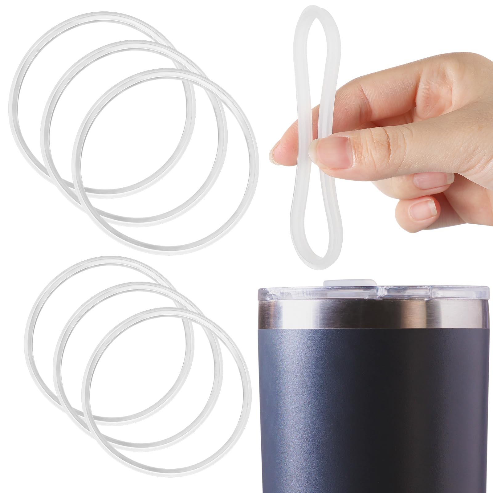 30 Ounce And 20 Ounce Replacement Rubber Lid Seals Compatible Seals Lid Gaskets For 10, 12, 14, 16, 20 Or 30 Ounce Compatible Wi