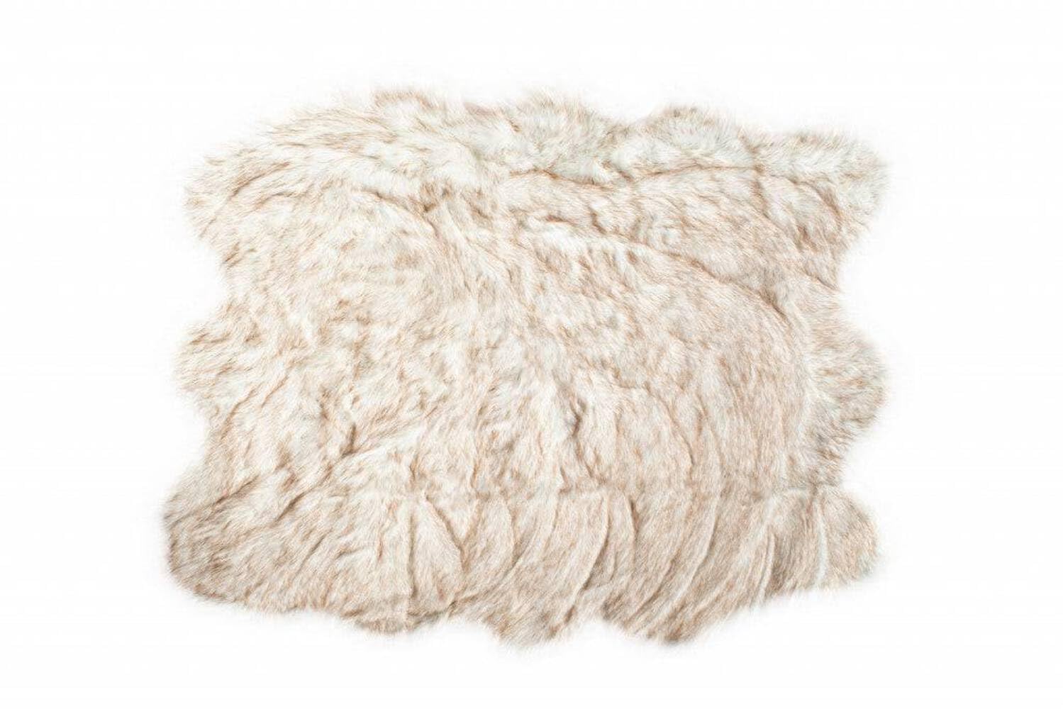5 X 6 Ombre Tan Faux Fur Washable Non Skid Area Rug