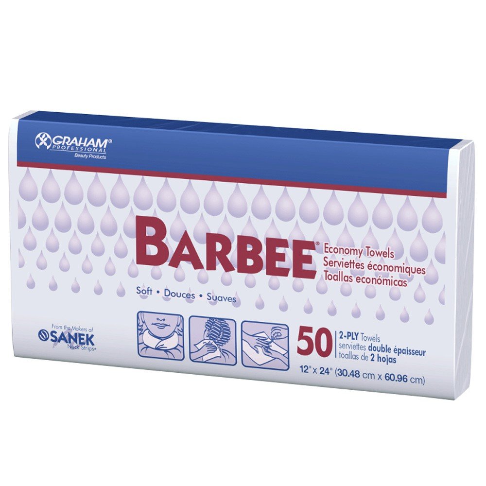 GRAHAM Salon Barbee Super Absorbent 2 Ply Economy Towels Wipes 50 Pieces TL-1400