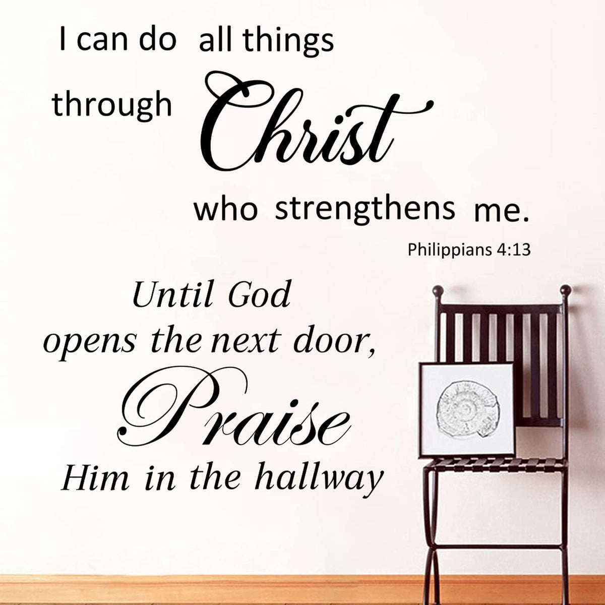 2 Sets Bible Verse Wall Decals Vinyl Inspirational Quotes Wall Decals Positive Saying Wall Stickers Christian Scripture Motivati
