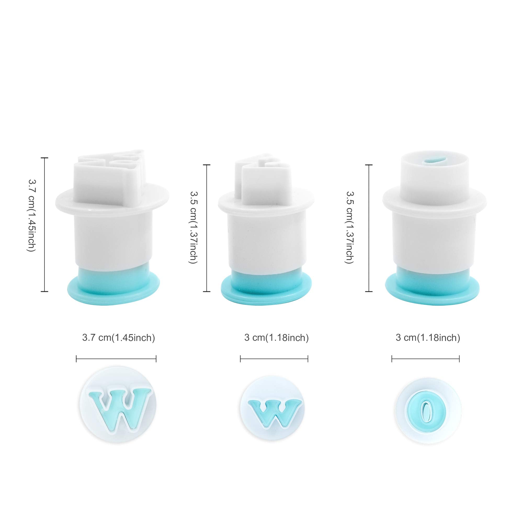 3 Set Fondant Alphabet/Letter Cutters And Number Set,Cake Biscuit Mold,Cake Decorating Tools, Cookie Stamp Impress,Embosser Cutt