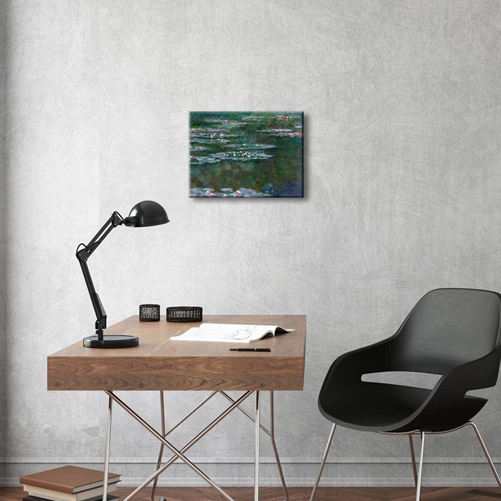 Wieco Art Water Lilies Canvas Prints Wall Art Pictures Of Claude Monet Famous Flowers Oil Paintings For Bedroom Bathroom Home Of