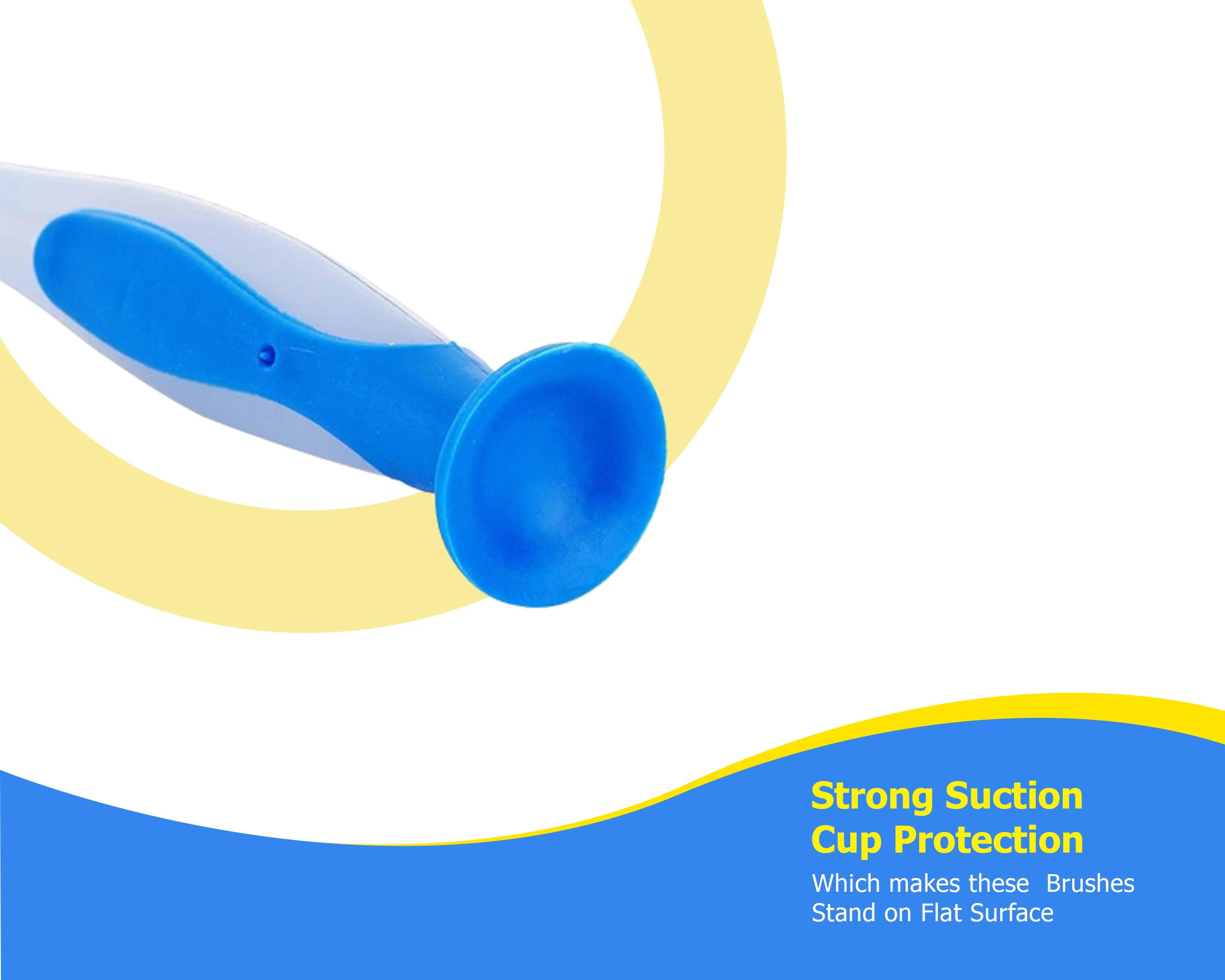 Zuvo Plastic Long Handled Scrubbing Suction Cup, Durable Bristles,Dish Washing Brush.Washing Up Kitchen Brush, Assorted Colour,