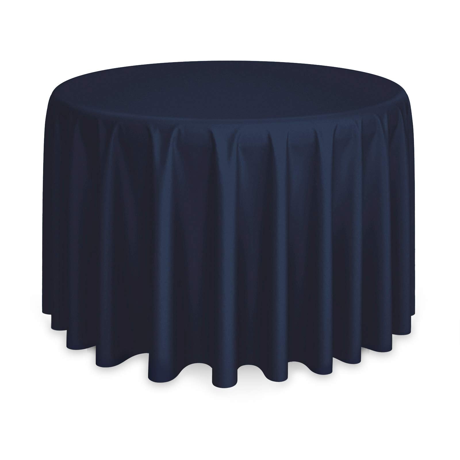 Lann'S Linens - 108 Round Premium Tablecloth For Wedding/Banquet/Restaurant - Polyester Fabric Table Cloth - Navy Blue
