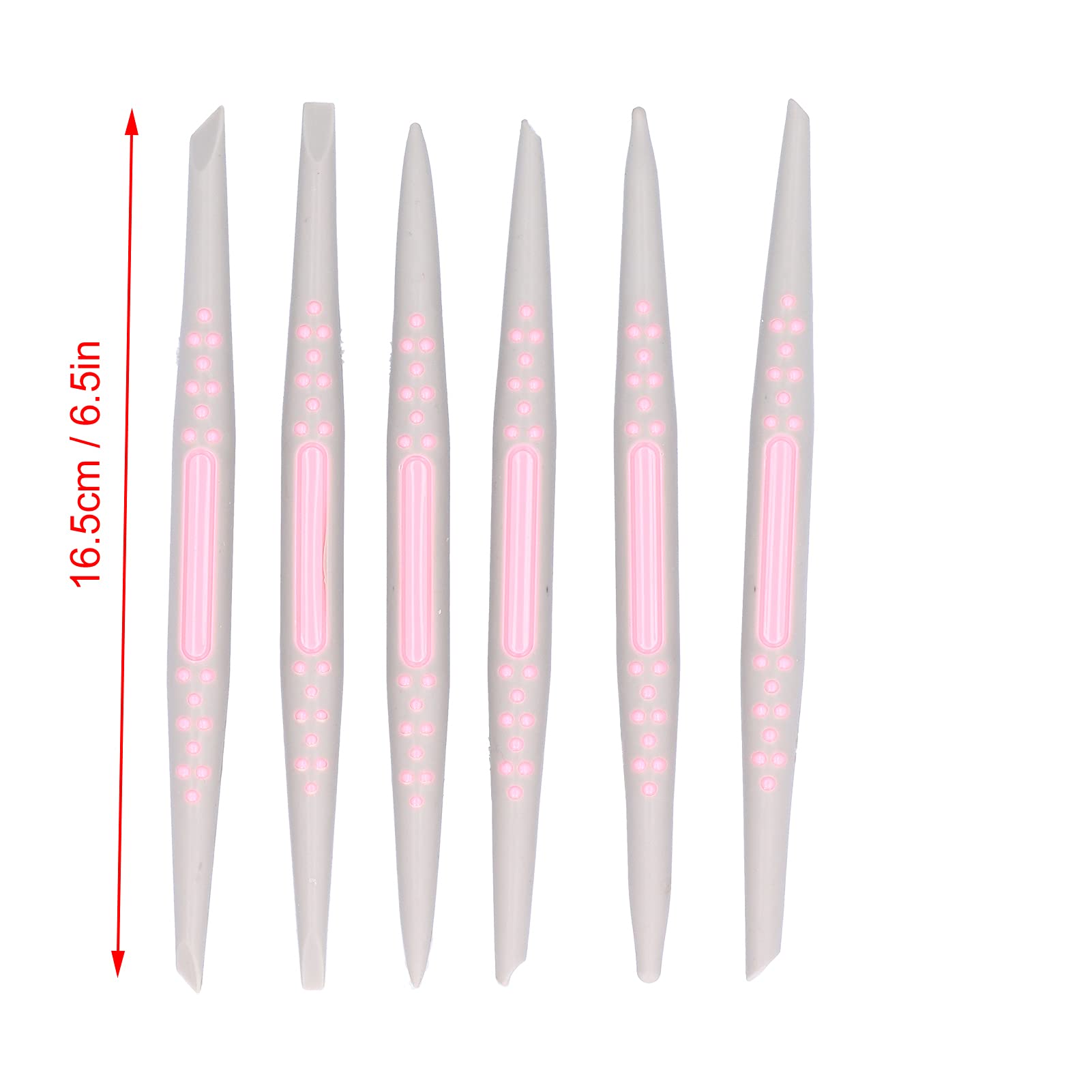 Aunmas 6Pcs Fondant Cake Decorating Tools, Plastic Fondant Carving Sculpting Pen Set, Sugar Modeling Shaper Decor Tool For Diy H