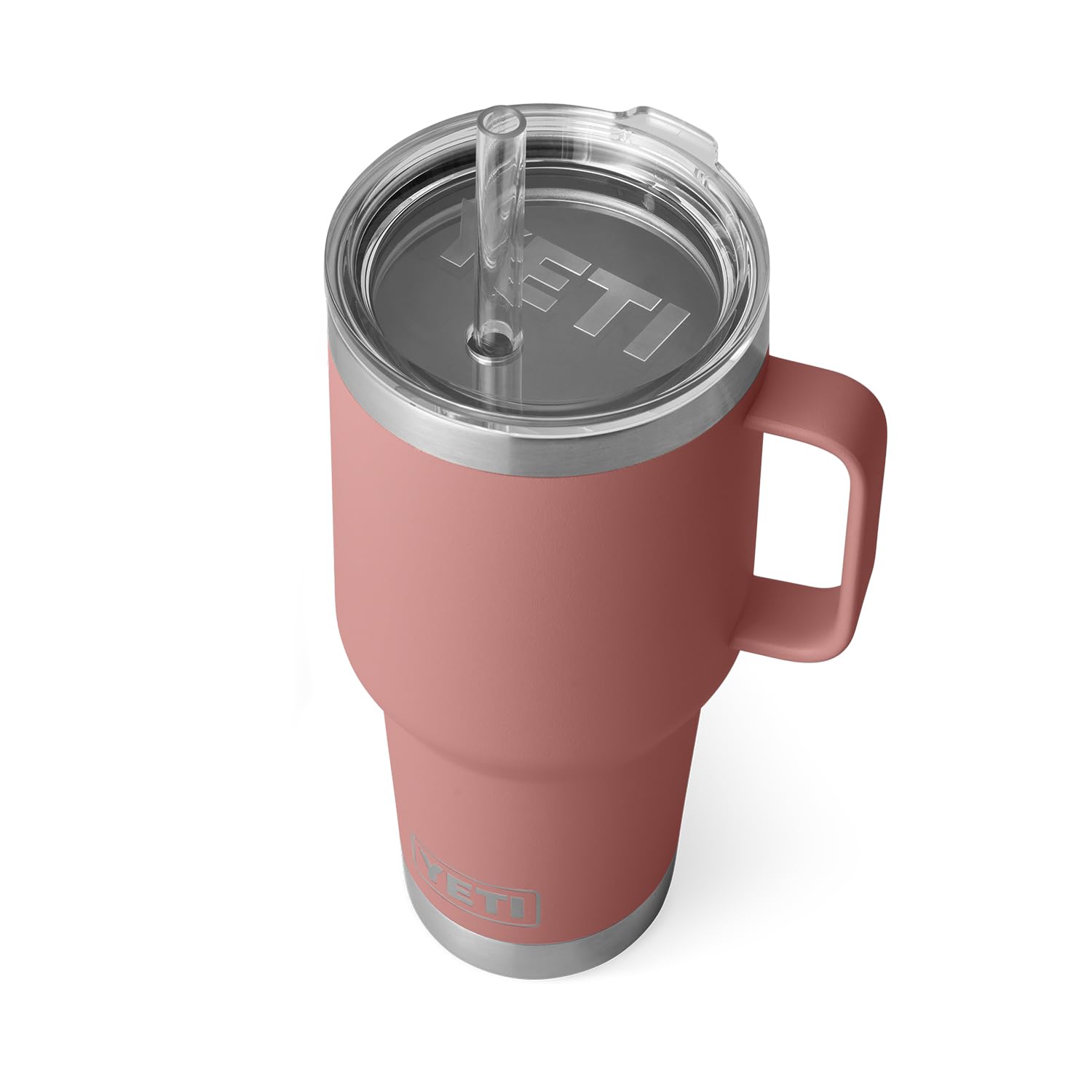 Yeti Rambler 35 Oz Straw Mug, Vacuum Insulated, Stainless Steel, Sandstone Pink