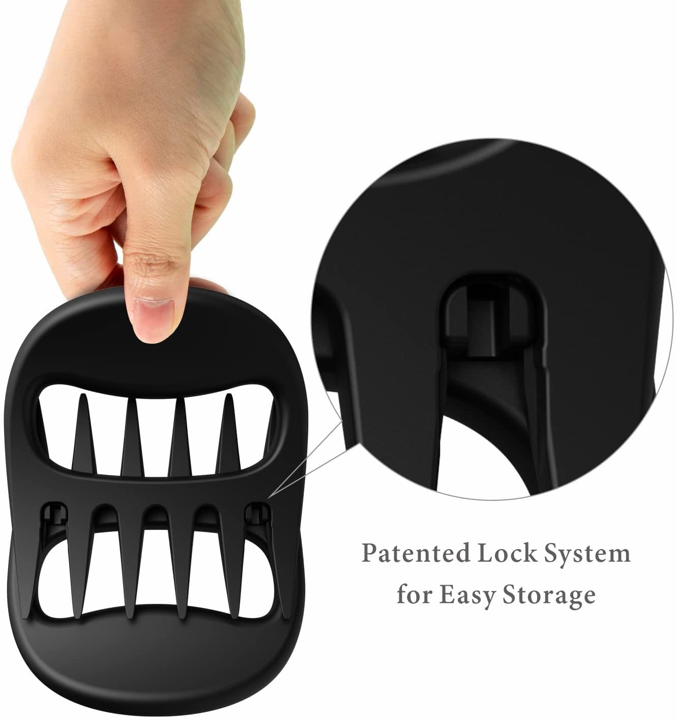 Kitchendao Meat Shredder Claw, Fully Solid To Create Strongest Bbq Meat Forks, Lock Mechanism For Safe Storage, Bpa Free, Smoker