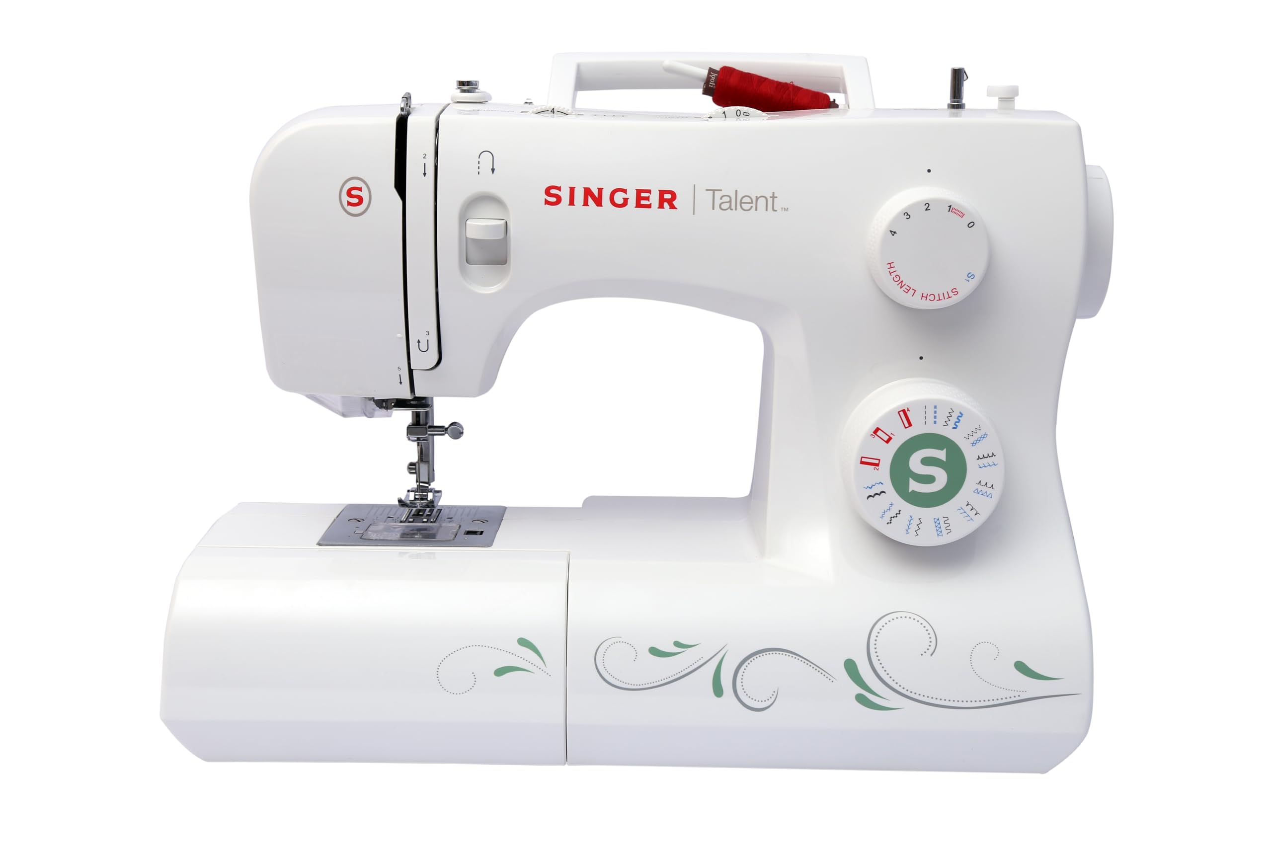 Singer Talent 3321 Automatic Zig-Zag Electric Sewing Machine With 21 Built-In Stitches (White) With 70 W Powerful Motor & Feed D