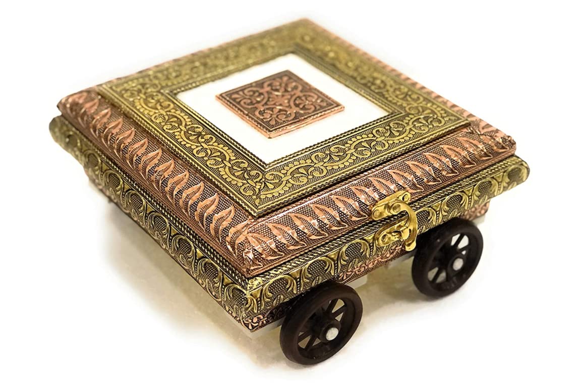 Handicrafts Decorative Empty Oxidized Wooden Dry Fruit Box/ Sweets Box/ Gift Box/ Mukhwash Box, Sopari Box/ Empty Box/ Wooden St