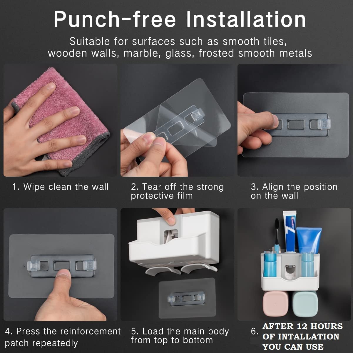 Tyzag Plastic Tooth Brush Holders For Bathroom, Toothbrush Holders, Toothbrush Holders For Bathroom Wall Mounted, Bathroom Racks