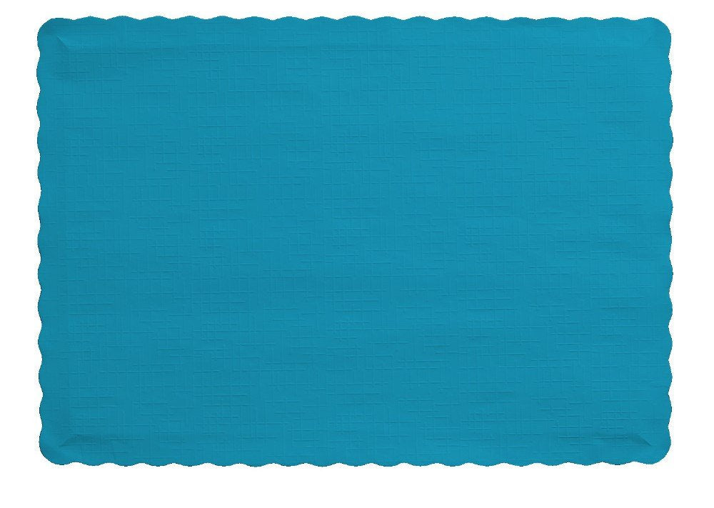 Creative Converting (897121B) 50 Count Touch Of Color Paper Placemats, Turquoise -