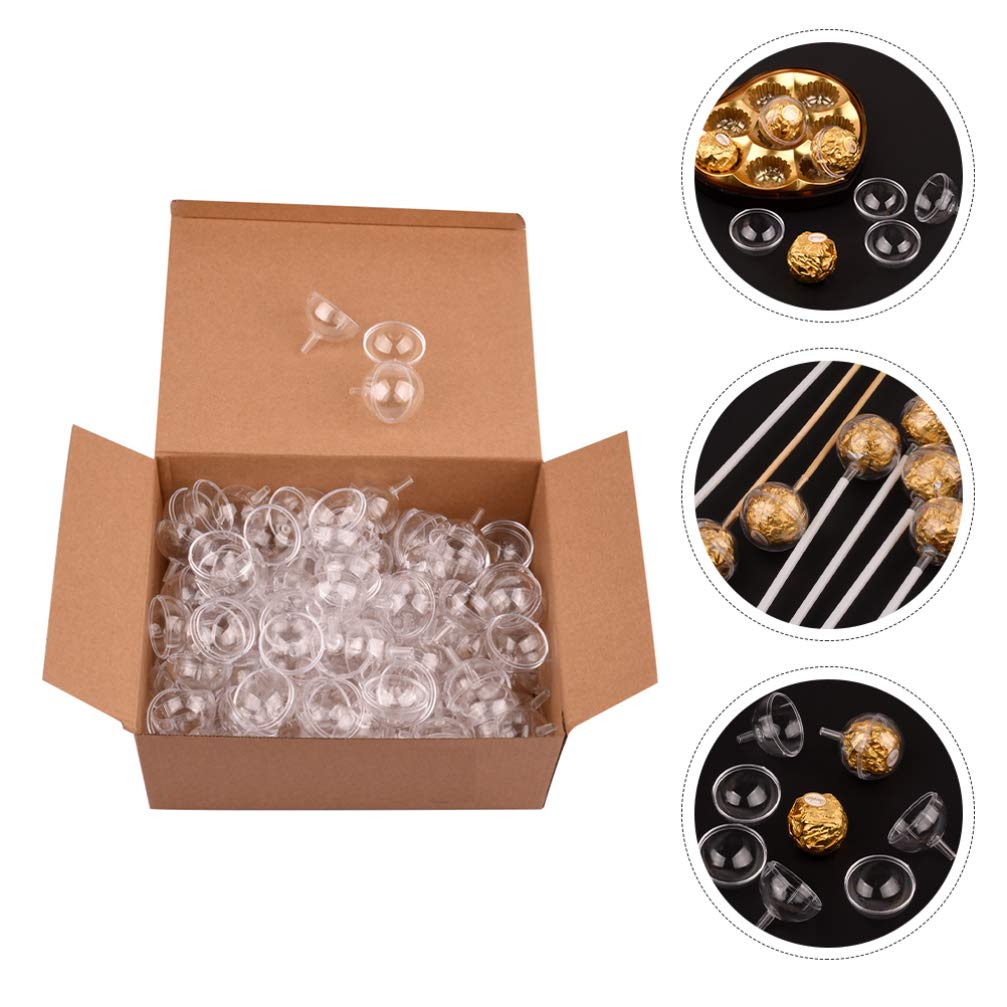 Dessert Cups Chocolate Holder Case 50Pcs Chocolate Truffle Wrapping Cup Plastic Transparent Round Chocolate Candy Box Small Muff